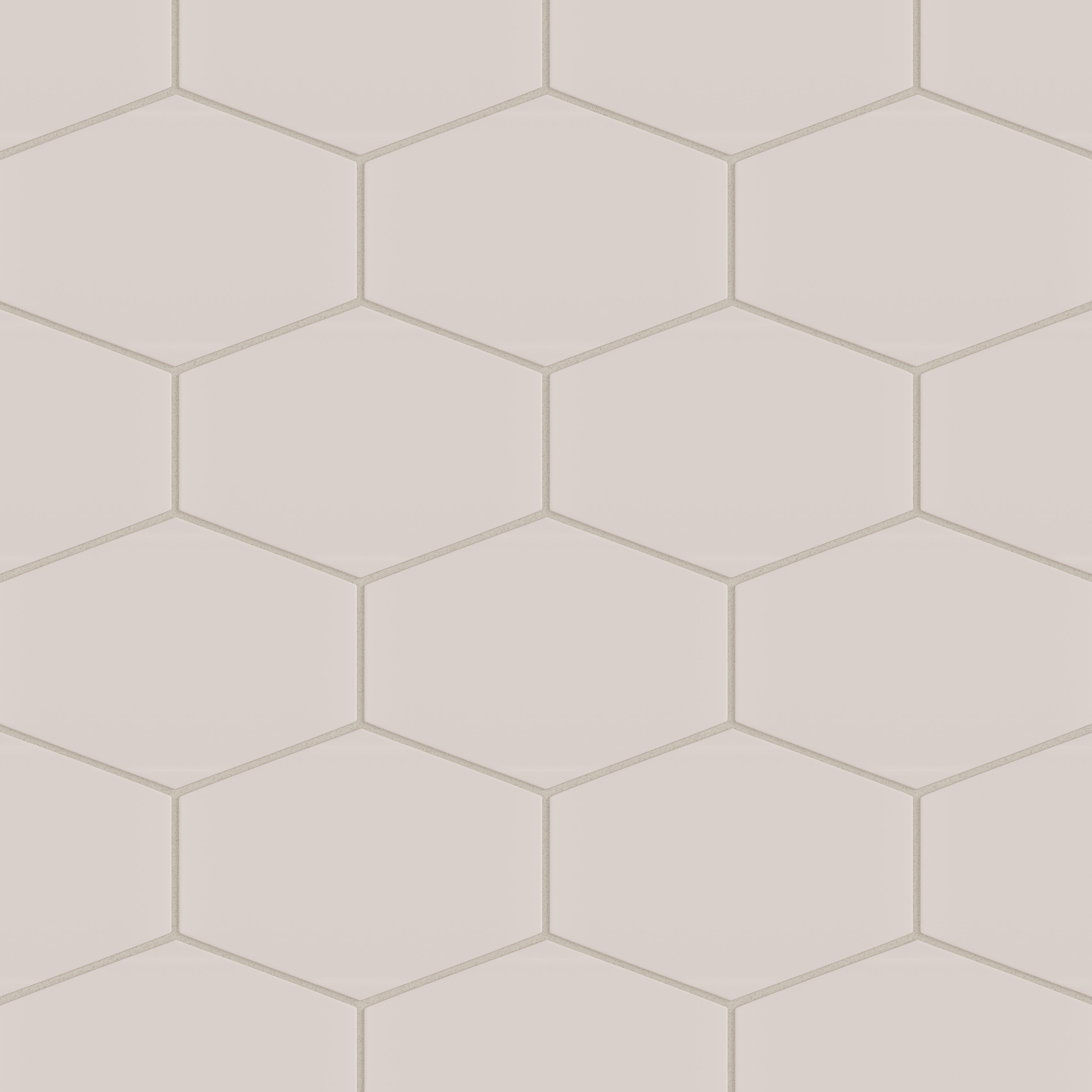 Elongated Hexagon Natural Press Ceramic Tile in Tyrian Purple Matte
