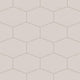 Elongated Hexagon Natural Press Ceramic Tile in Tyrian Purple Matte