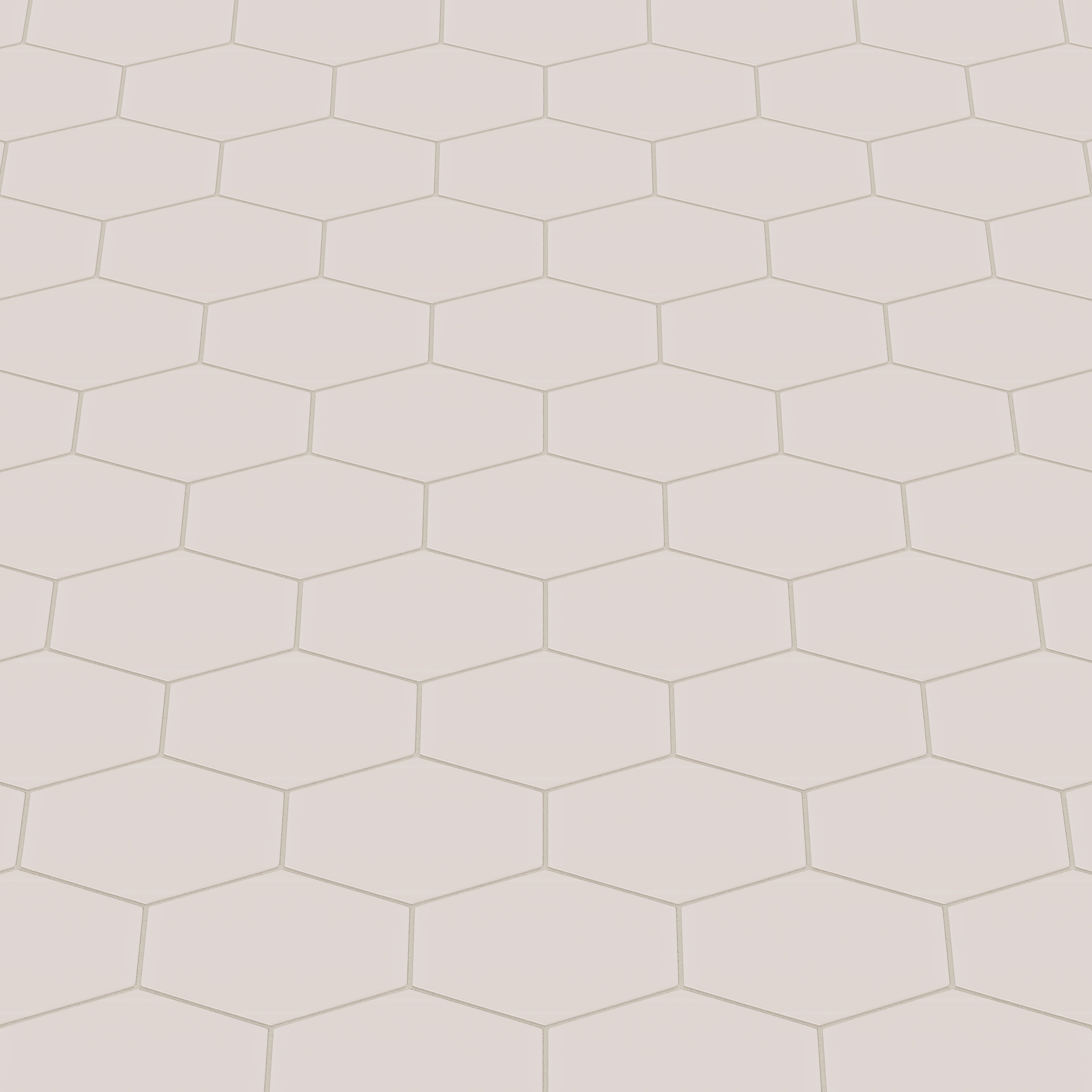 Elongated Hexagon Natural Press Ceramic Tile in Tyrian Purple Matte