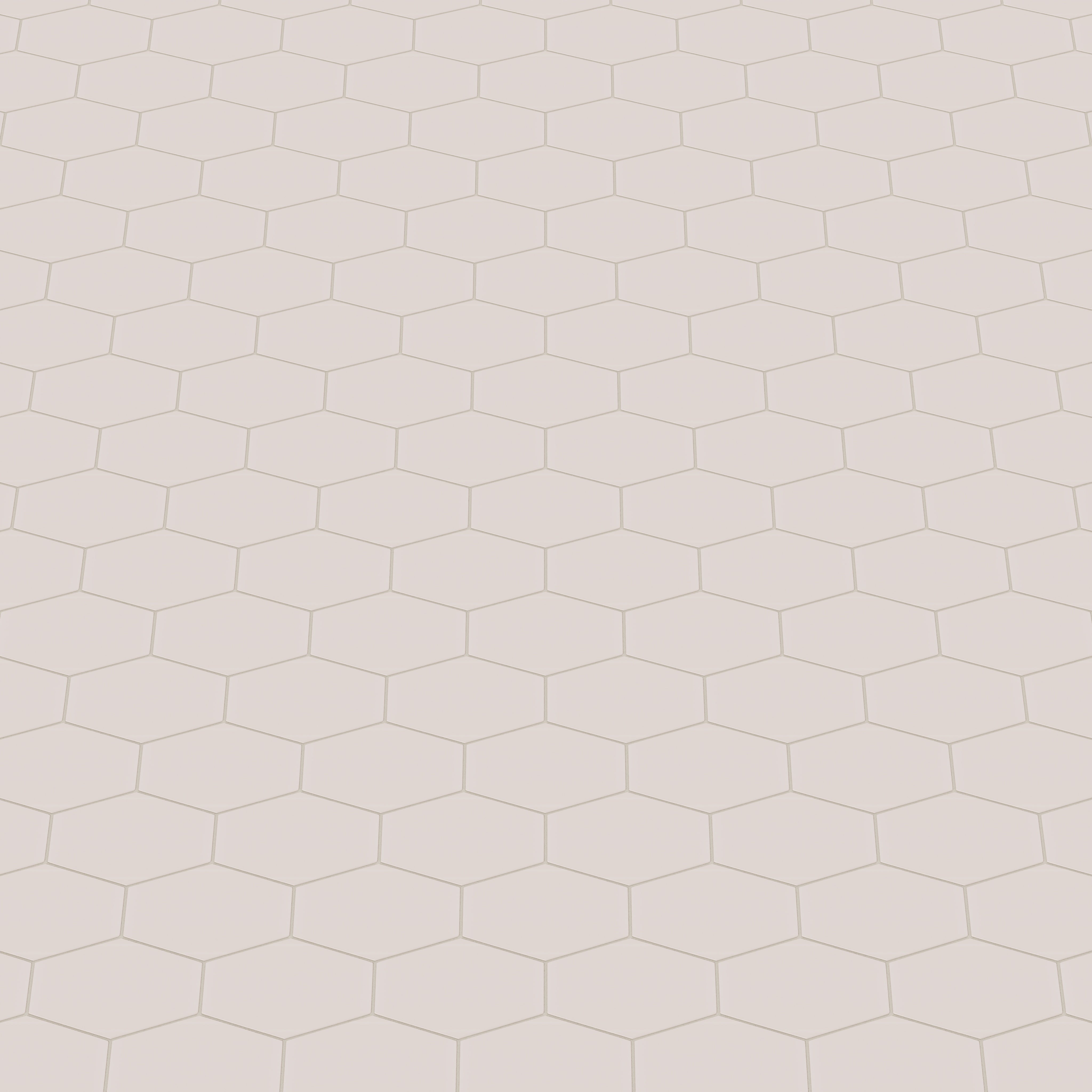 Elongated Hexagon Natural Press Ceramic Tile in Tyrian Purple Matte