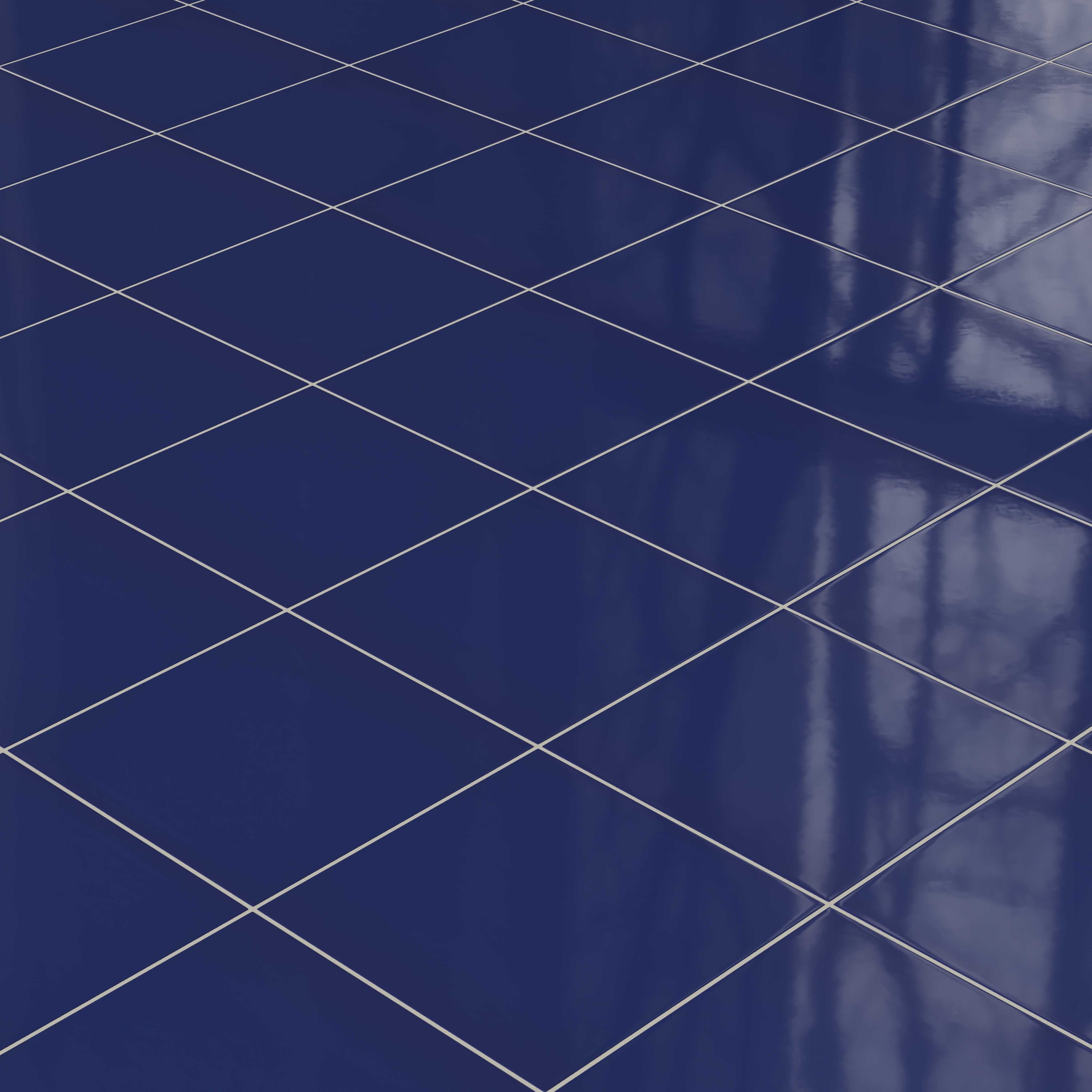12x12 Natural Press Ceramic Tile in Ultramarine Gloss