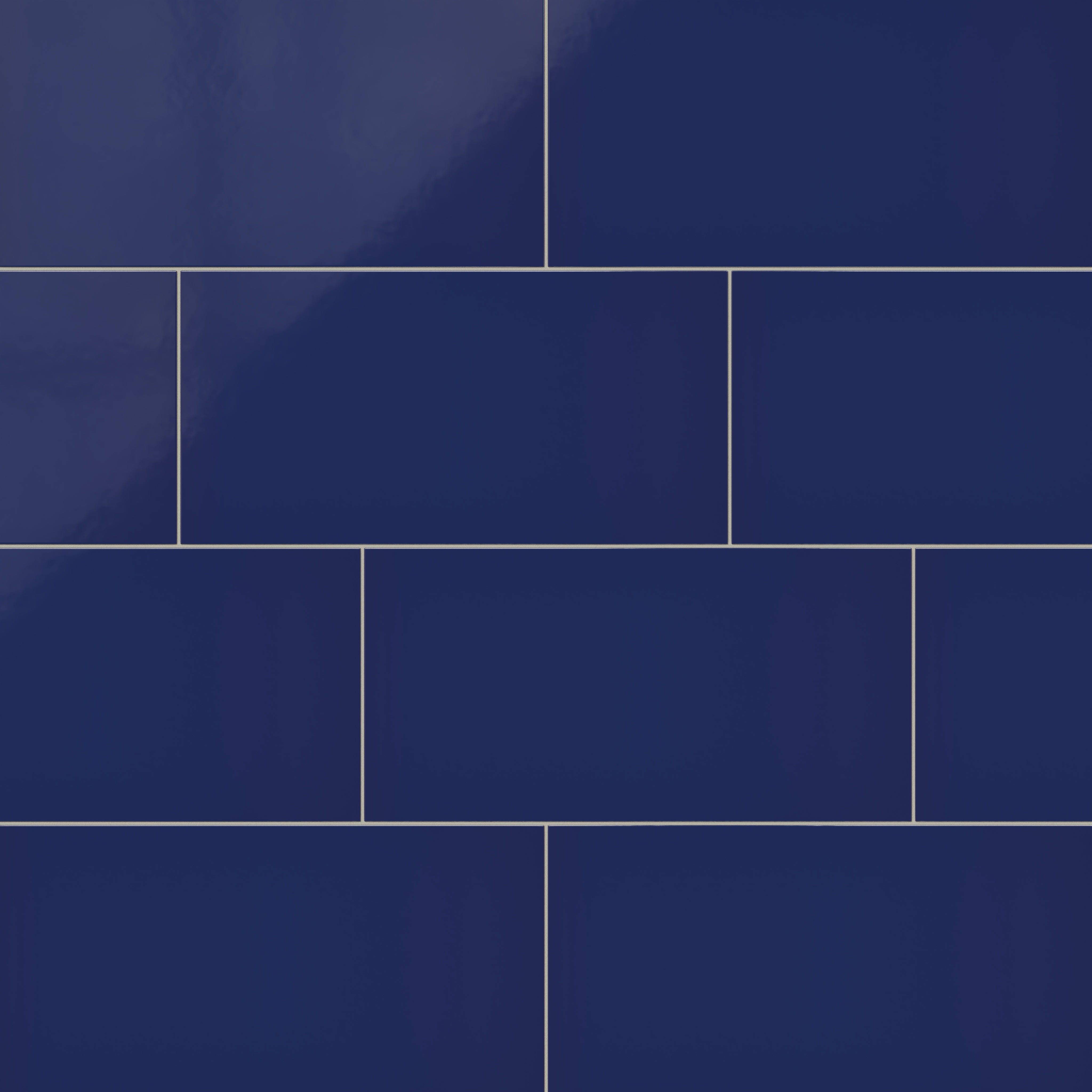 12x24 Natural Press Ceramic Tile in Ultramarine Gloss