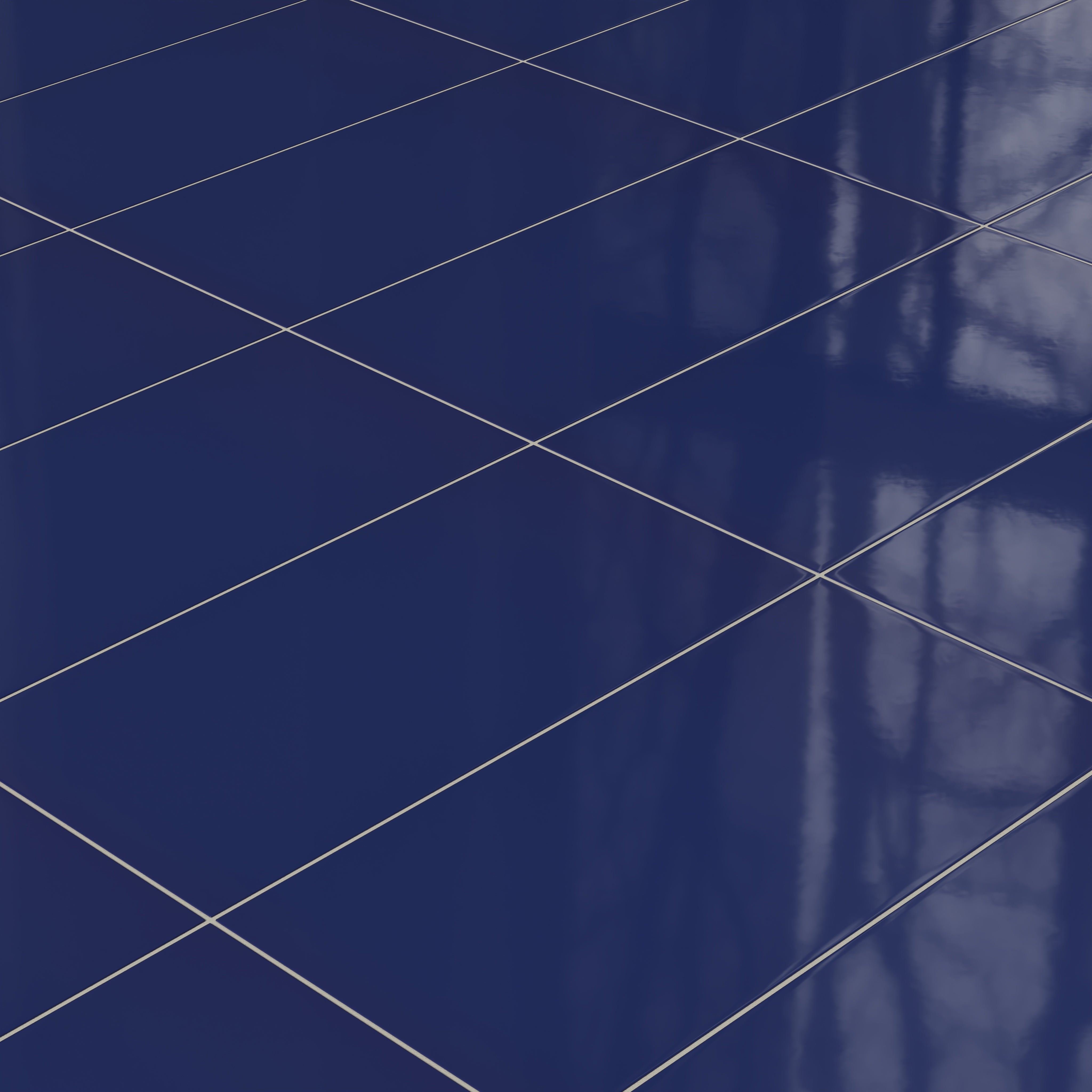 12x24 Natural Press Ceramic Tile in Ultramarine Gloss
