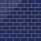 2x4 Half Offset Sheeted Natural Press Ceramic Mosaic Tile in Ultramarine Gloss