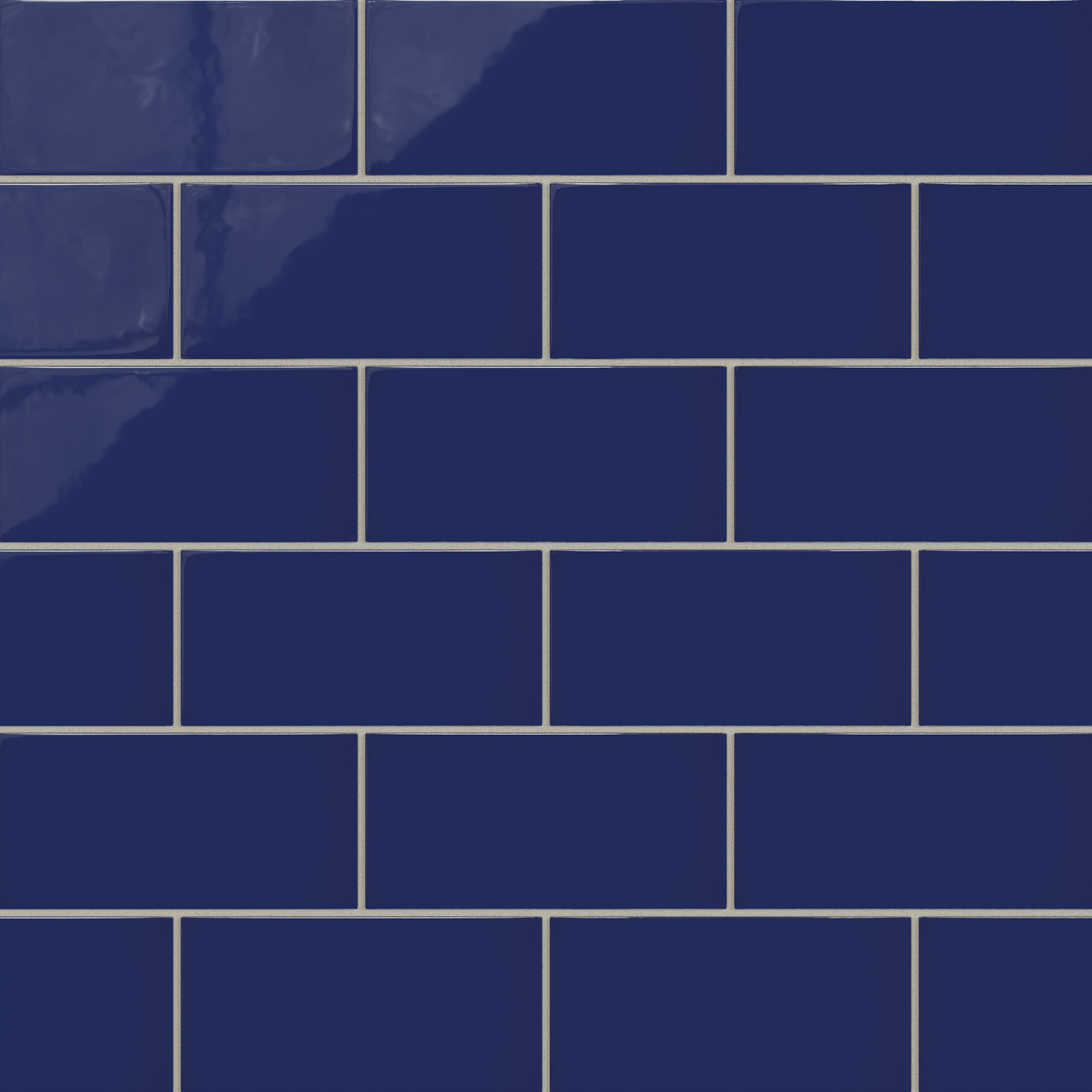 4x8 Natural Press Ceramic Tile in Ultramarine Gloss