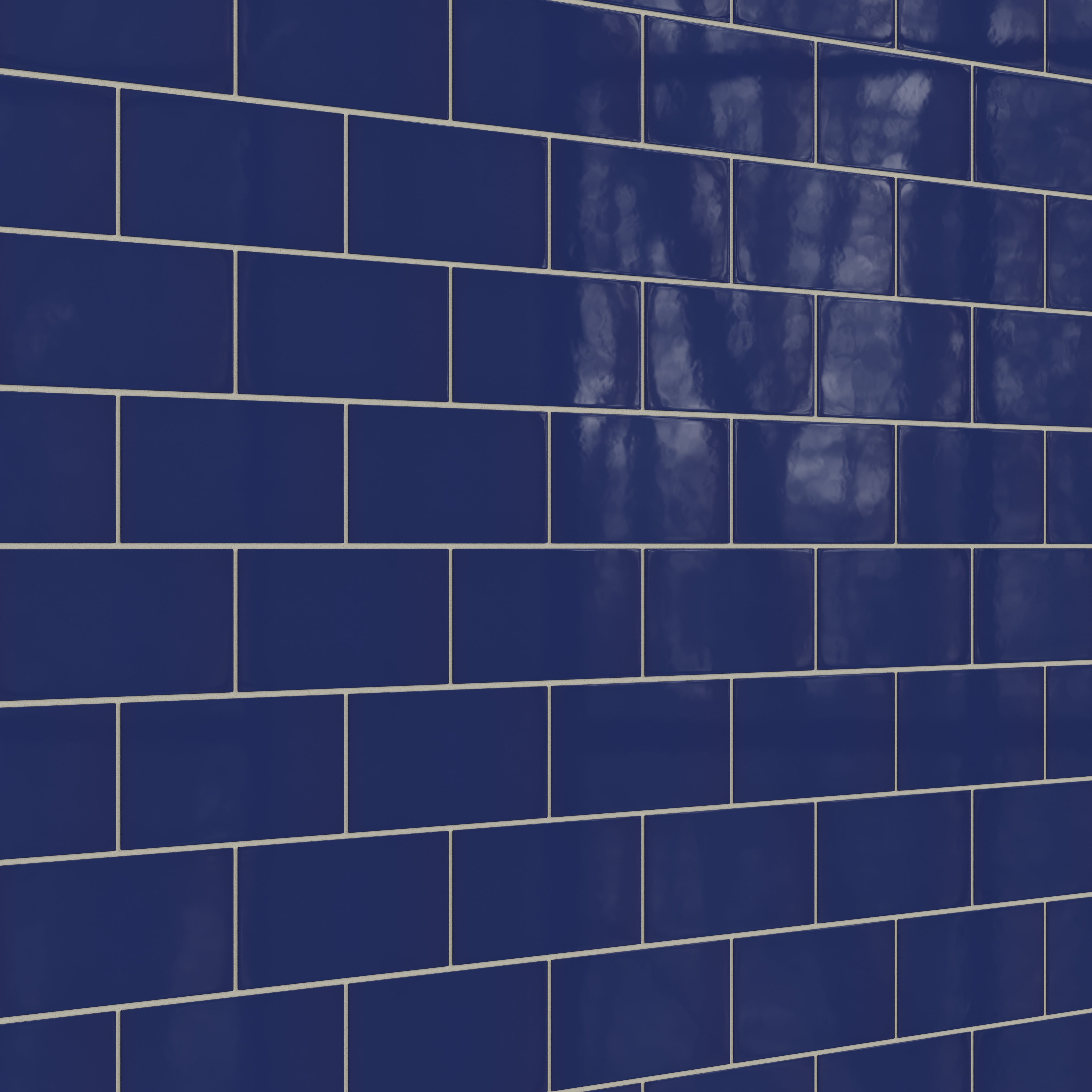 4x8 Natural Press Ceramic Tile in Ultramarine Gloss