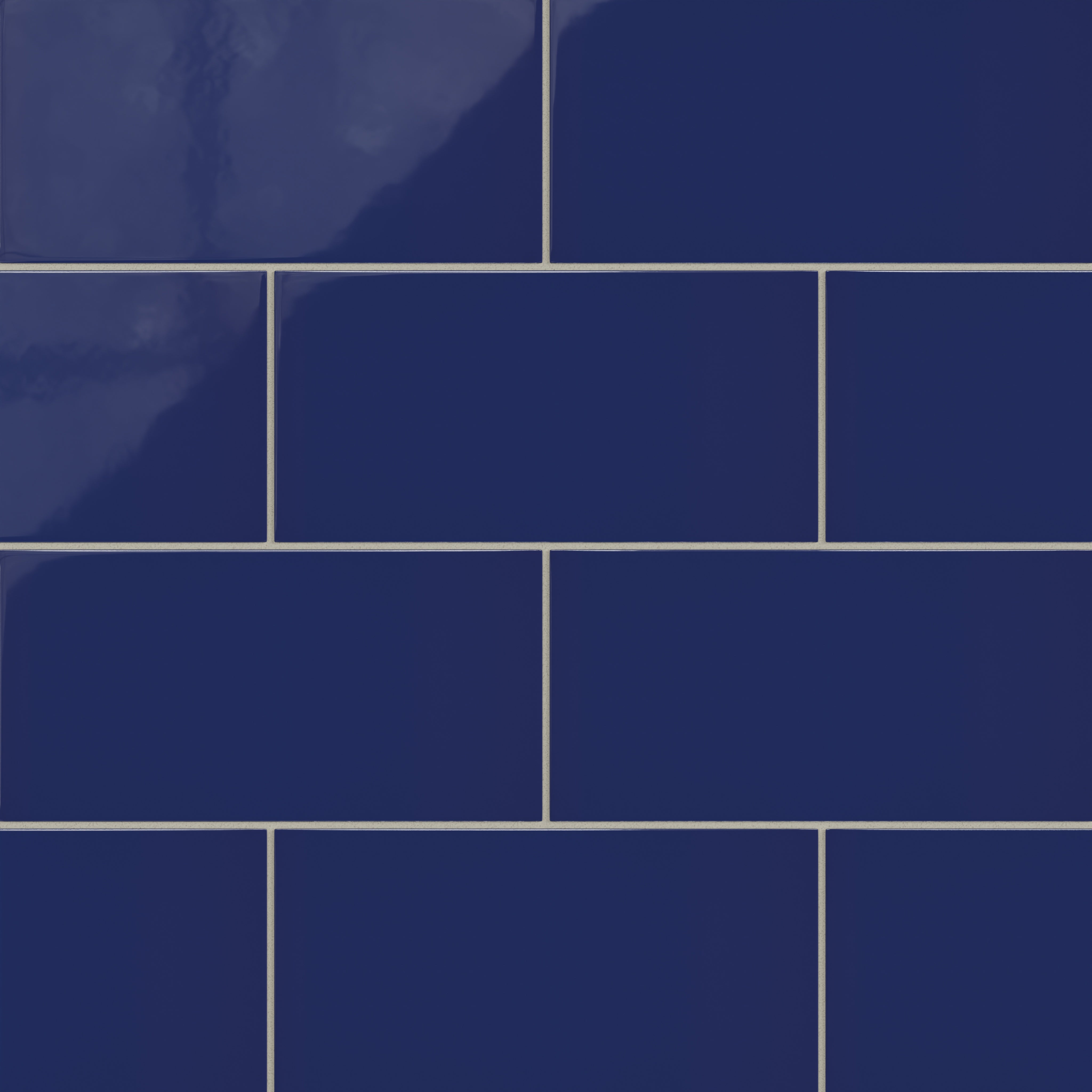 6x12 Natural Press Ceramic Tile in Ultramarine Gloss