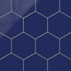 8" Hexagon Natural Press Ceramic Tile in Ultramarine Gloss