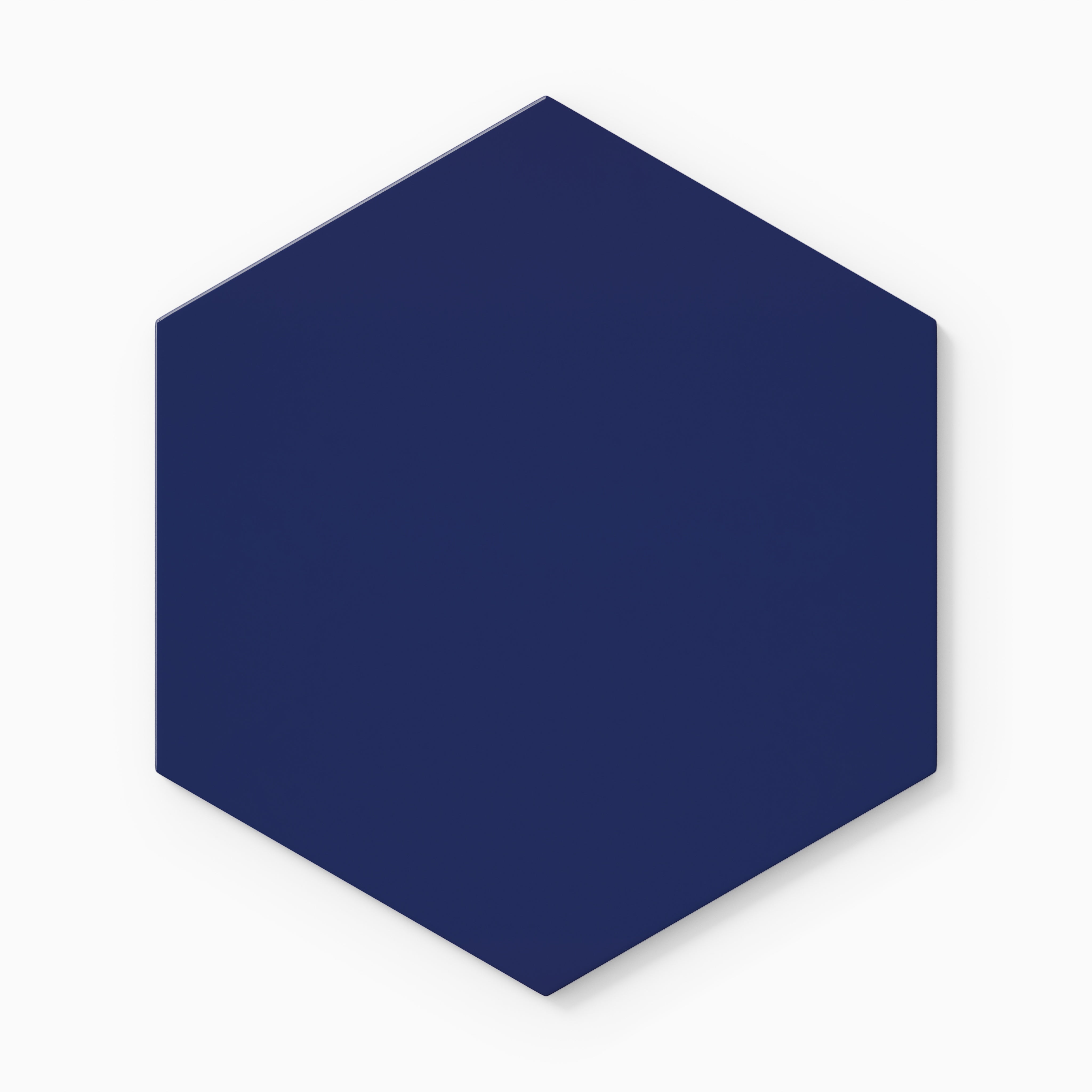 8" Hexagon Natural Press Ceramic Tile in Ultramarine Gloss