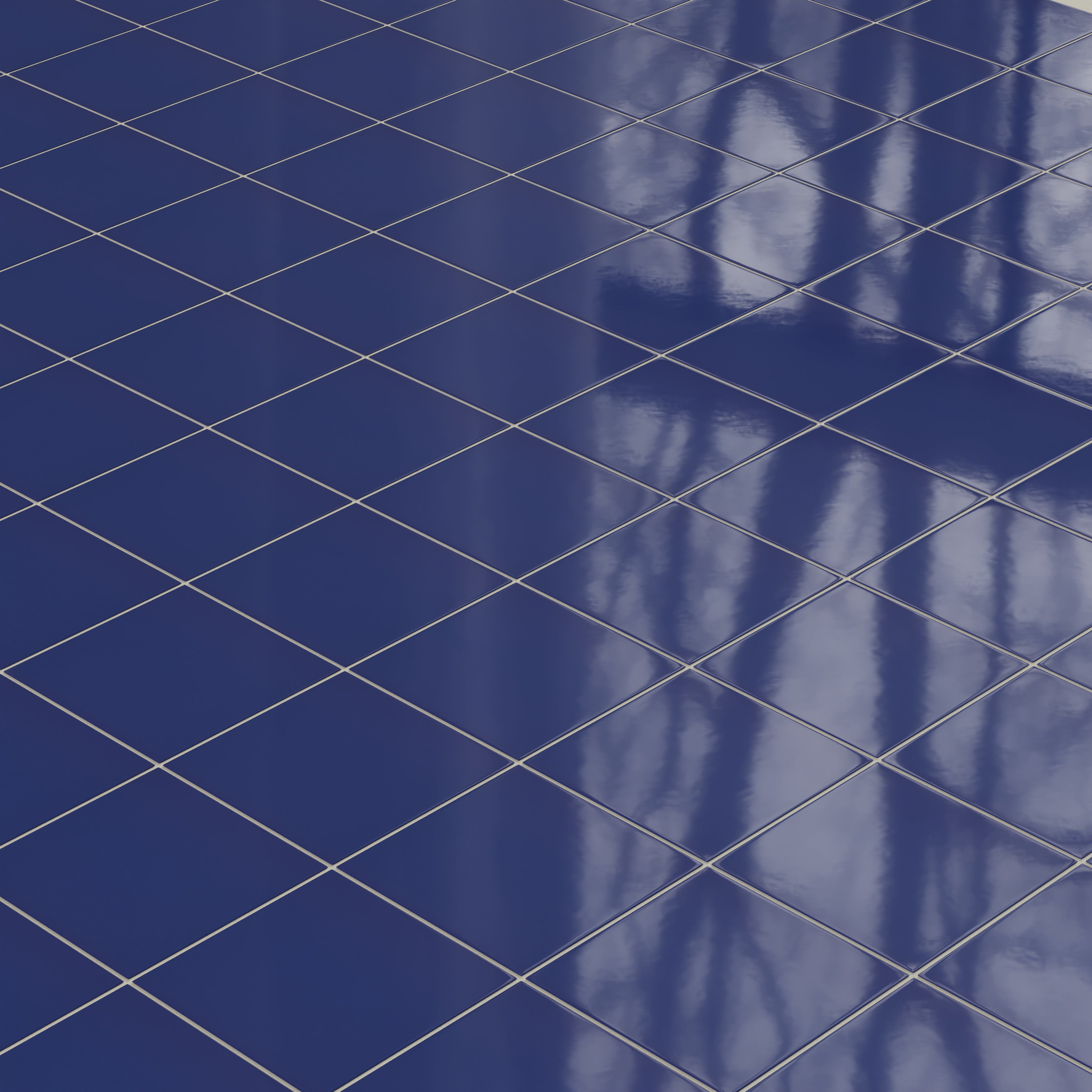 8x8 Natural Press Ceramic Tile in Ultramarine Gloss