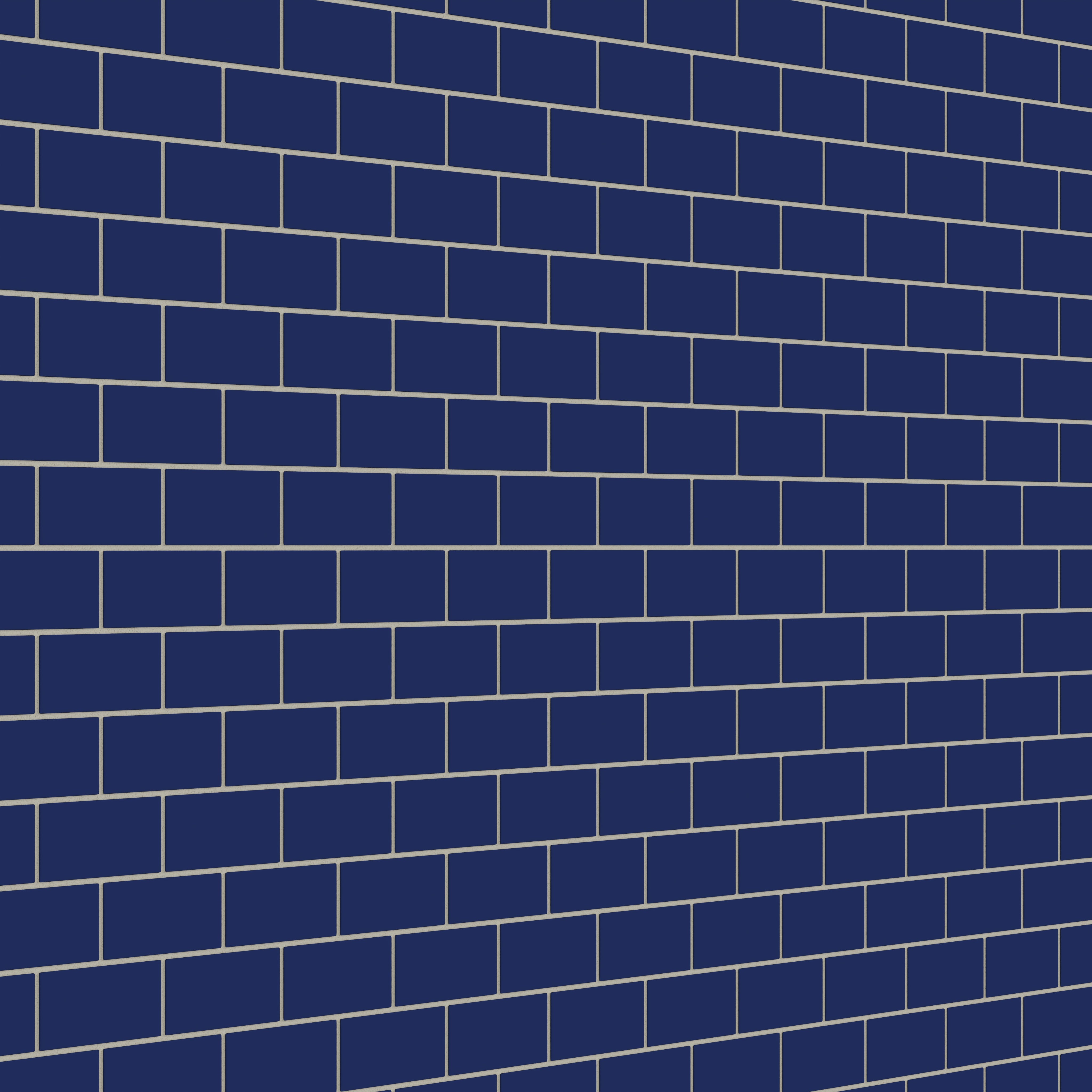 2x4 Half Offset Sheeted Natural Press Ceramic Mosaic Tile in Ultramarine Matte