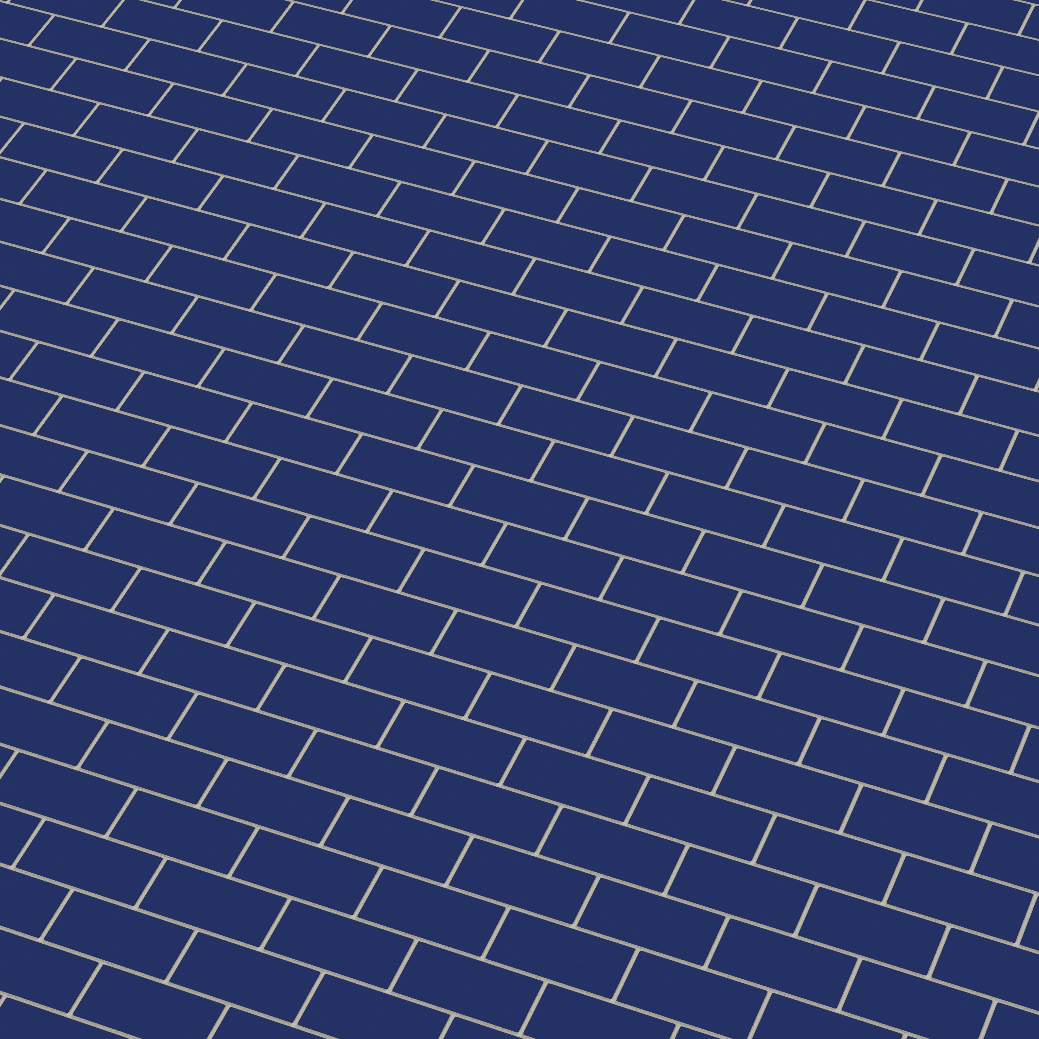2x4 Half Offset Sheeted Natural Press Ceramic Mosaic Tile in Ultramarine Matte