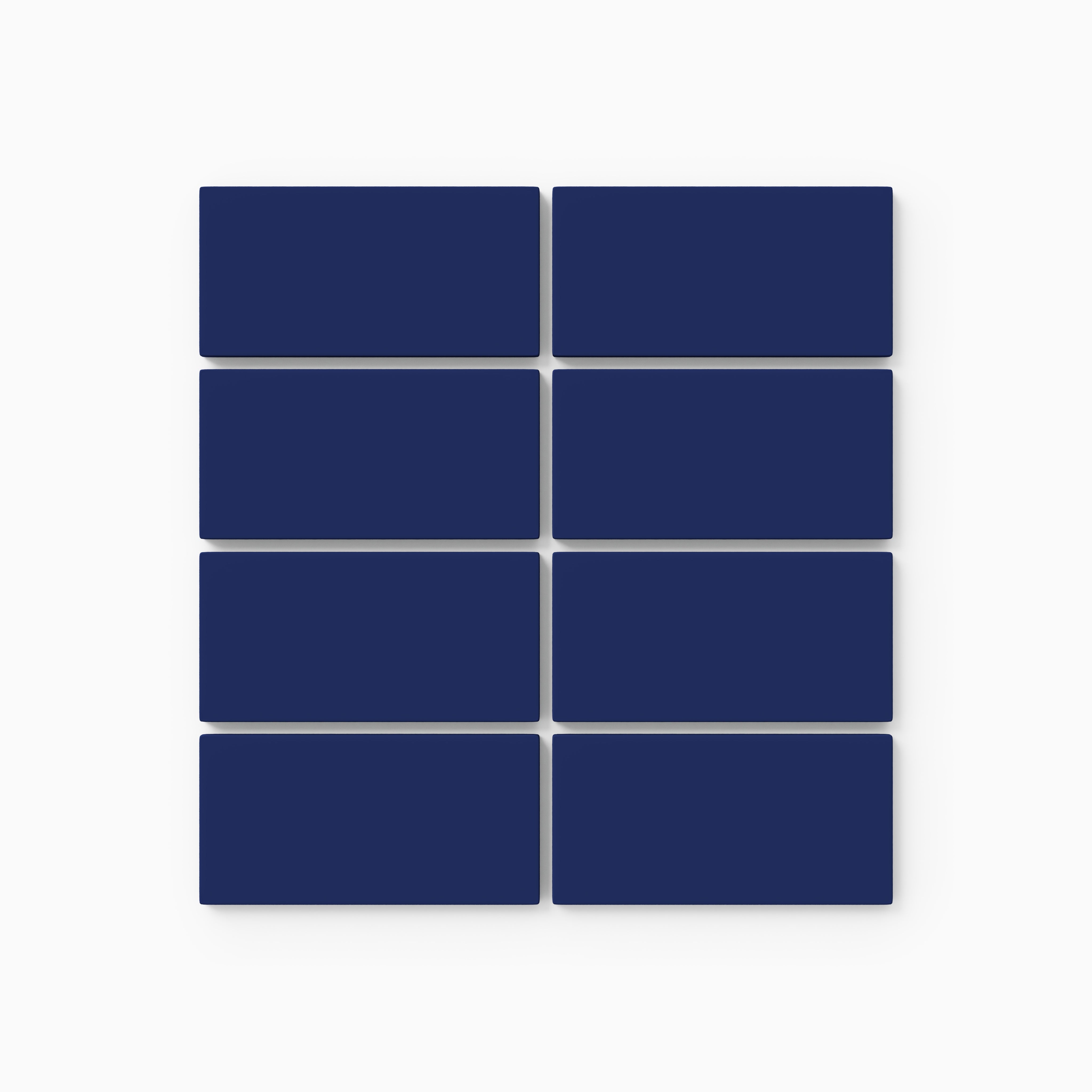 2x4 Straight Set Sheeted Natural Press Ceramic Mosaic Tile in Ultramarine Matte