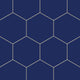 8" Hexagon Natural Press Ceramic Tile in Ultramarine Matte