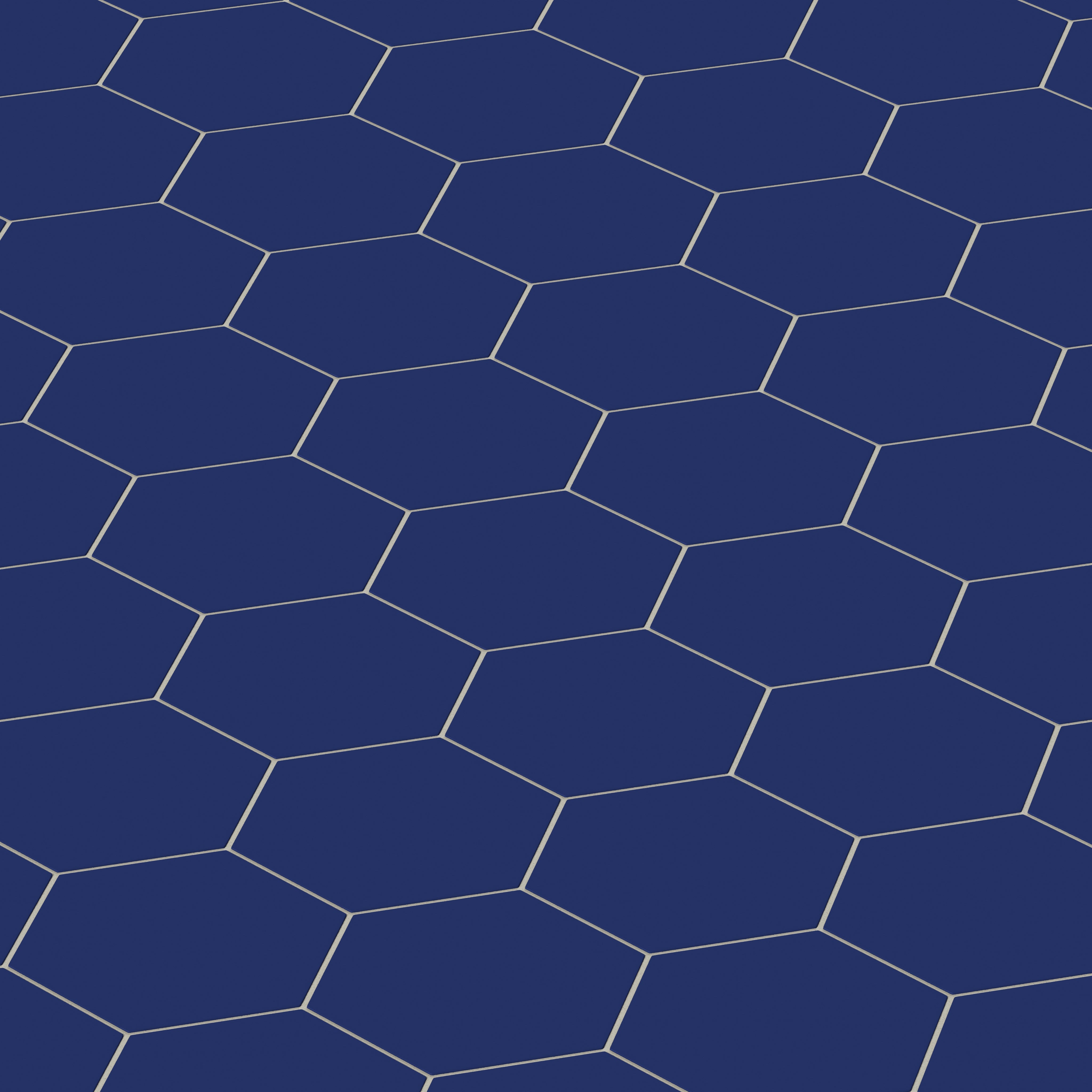 8" Hexagon Natural Press Ceramic Tile in Ultramarine Matte