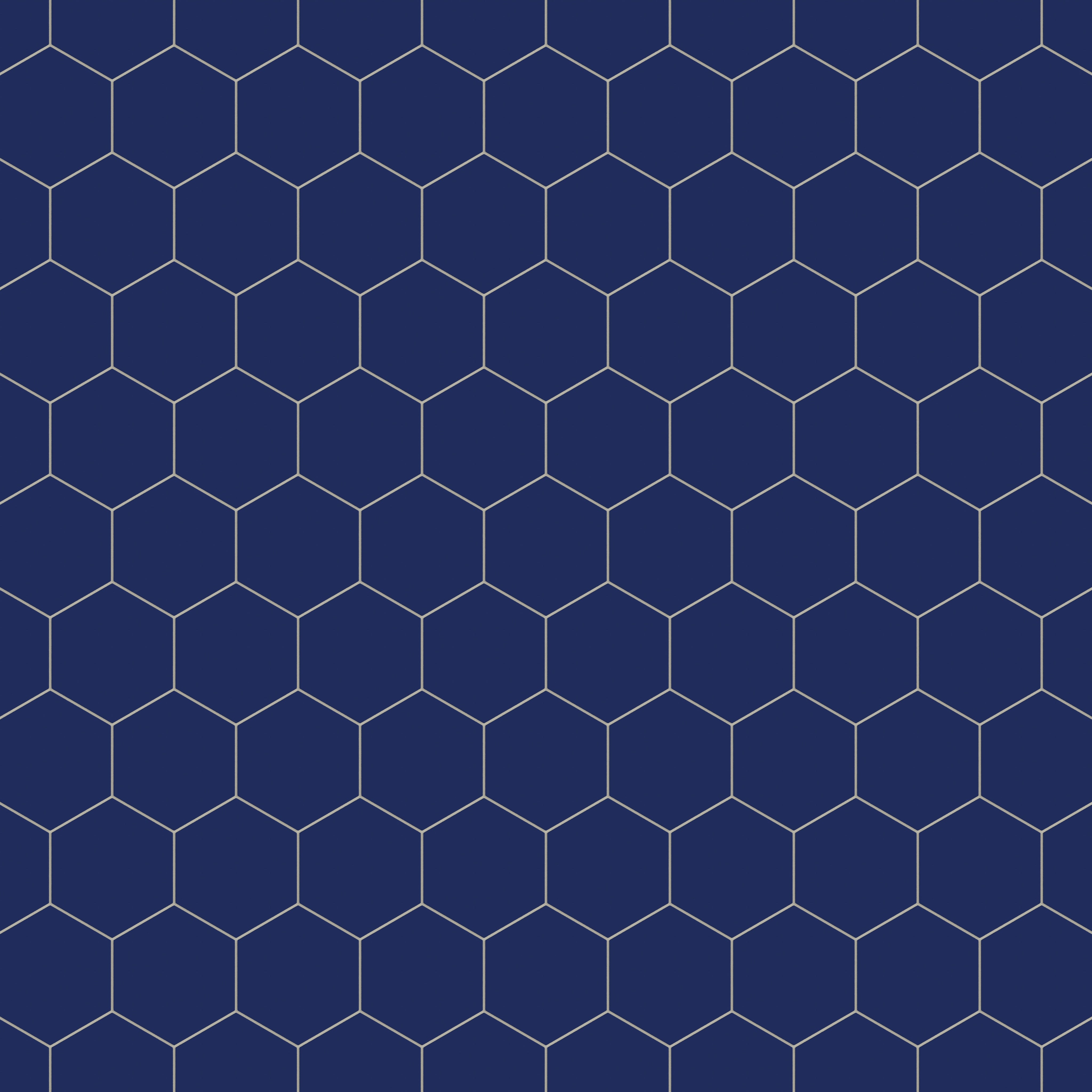 8" Hexagon Natural Press Ceramic Tile in Ultramarine Matte