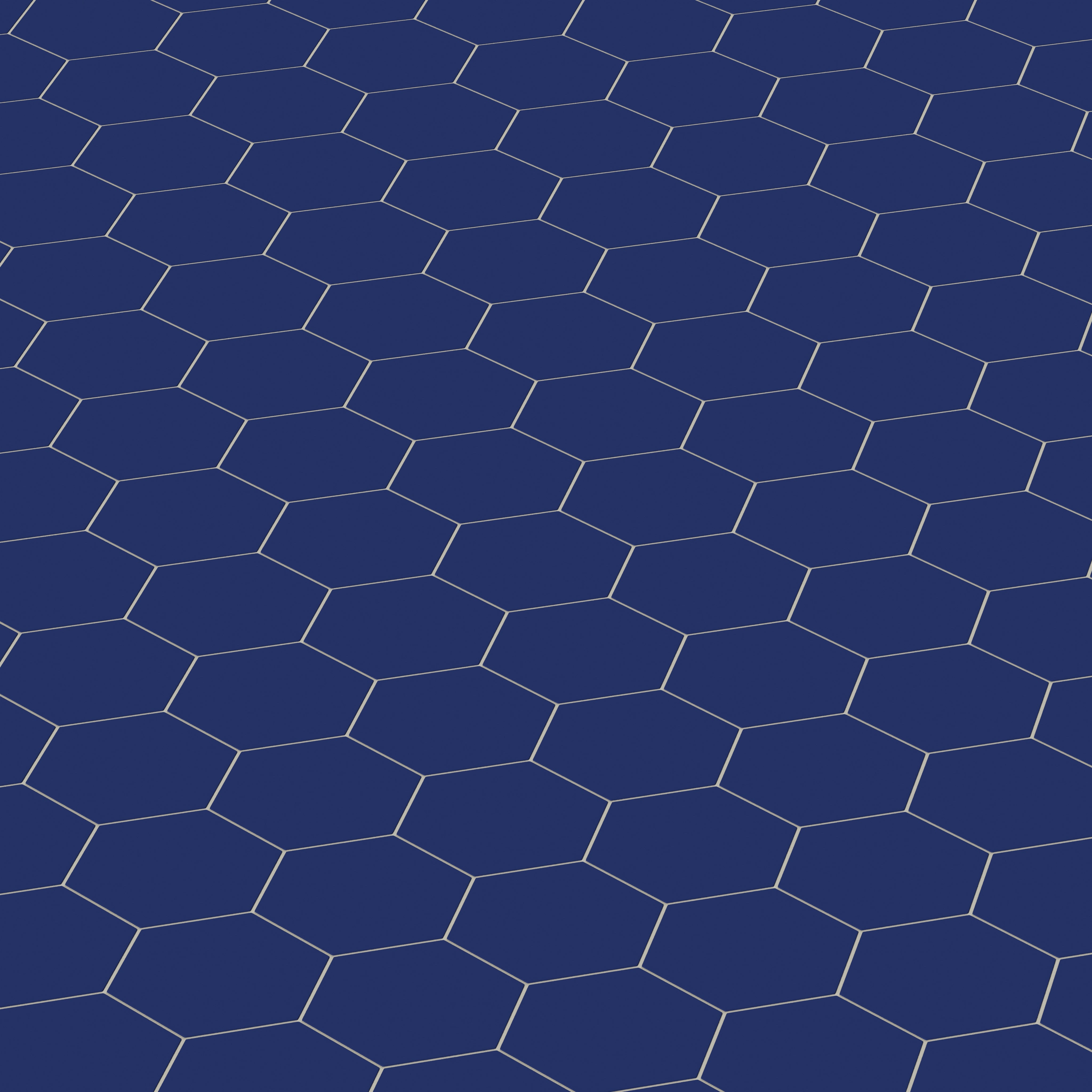 8" Hexagon Natural Press Ceramic Tile in Ultramarine Matte