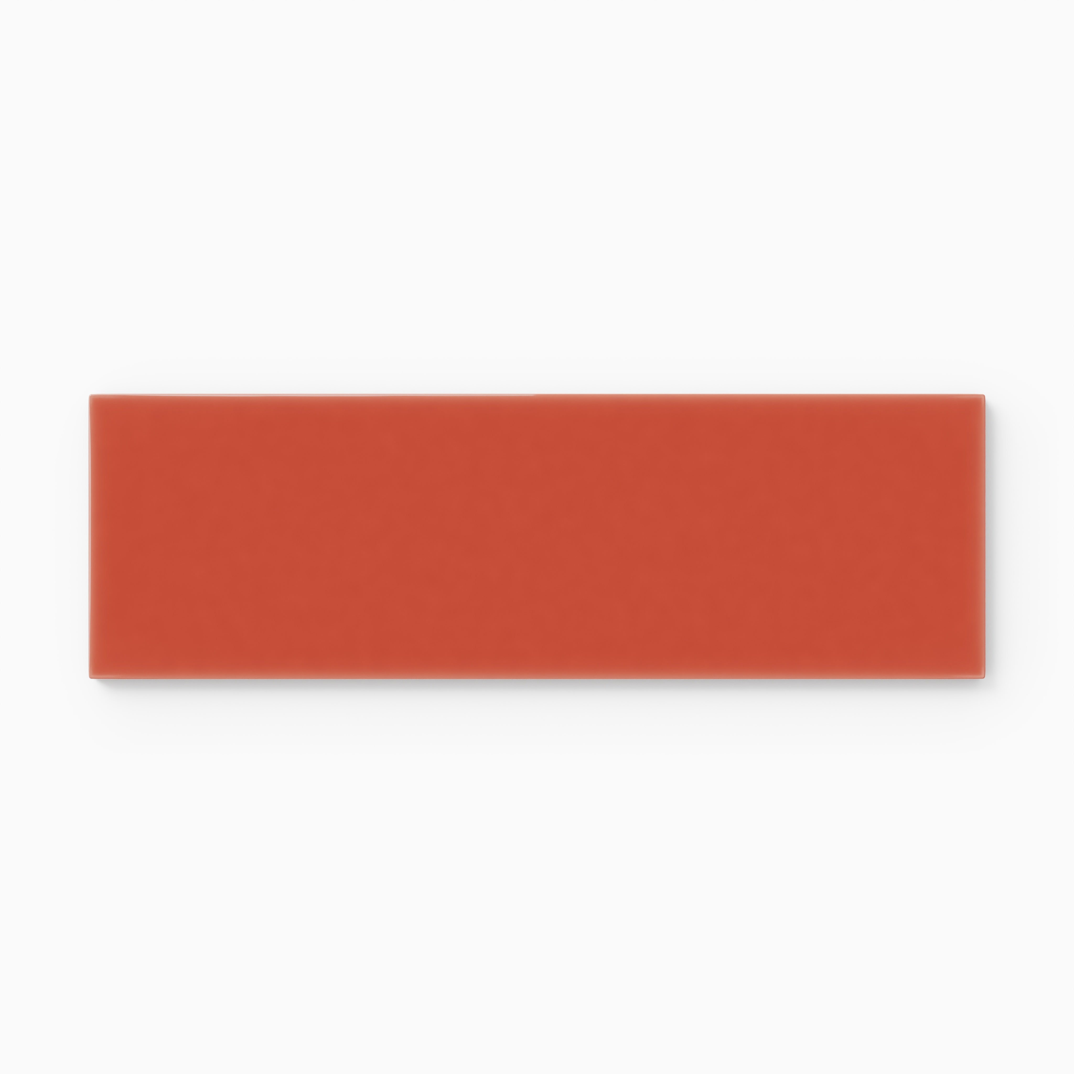 3x9 Natural Press Ceramic Tile in Vermillion Gloss
