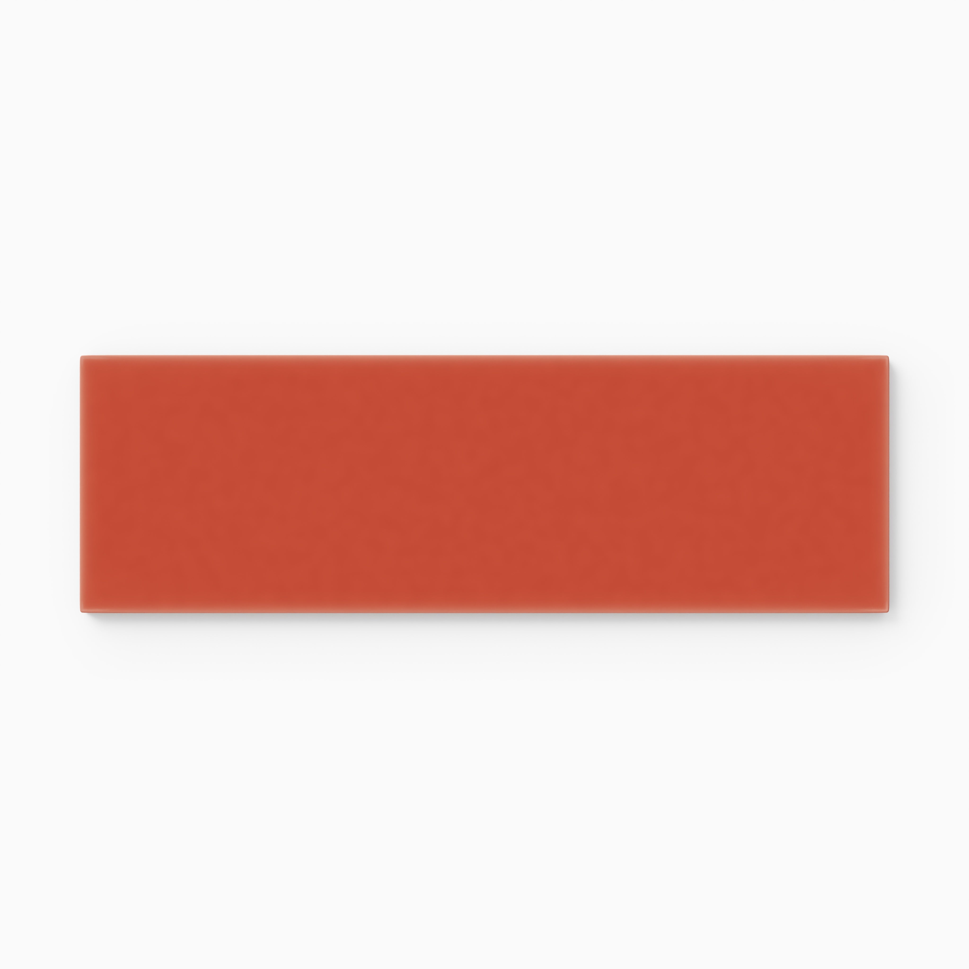 3x9 Natural Press Ceramic Tile in Vermillion Matte