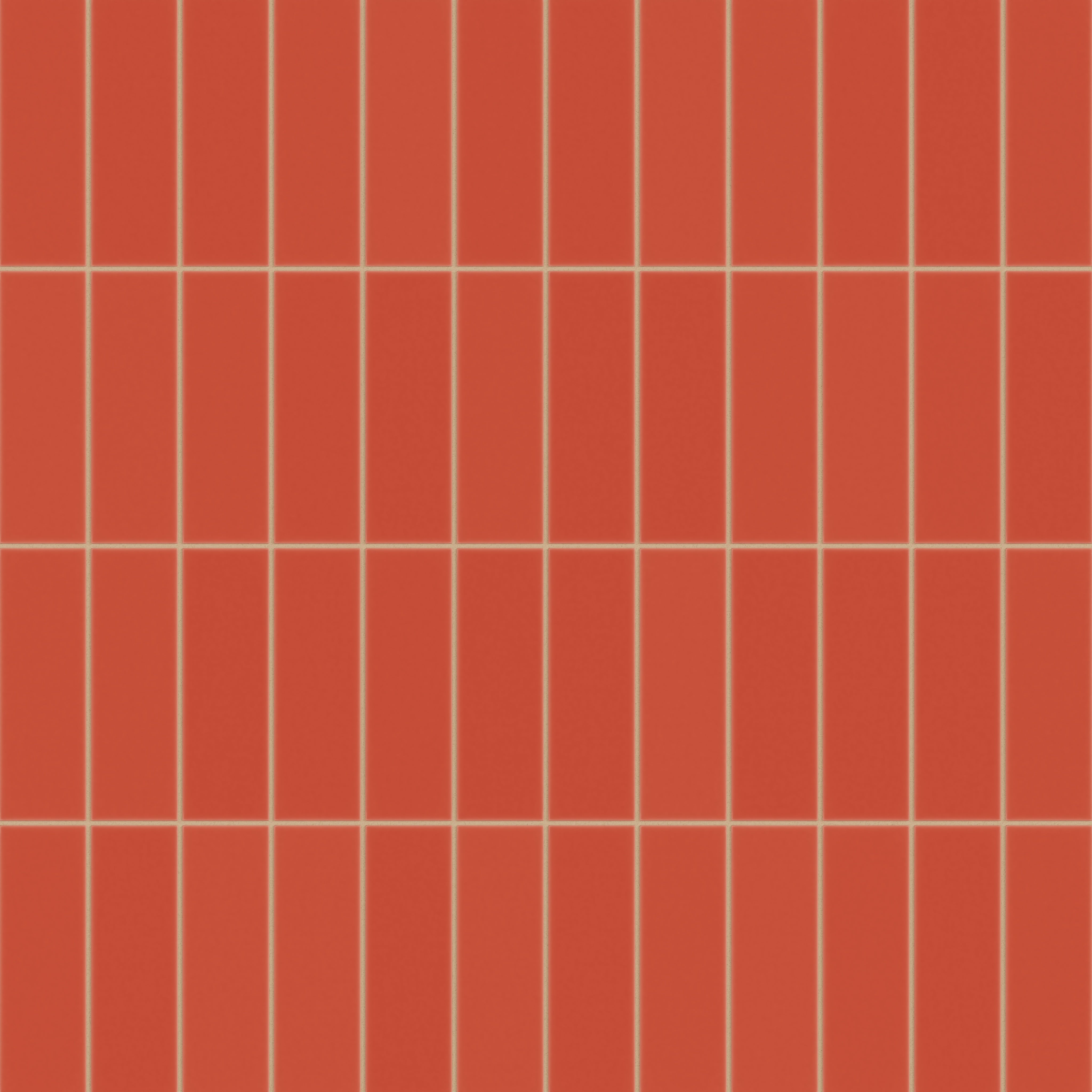 3x9 Natural Press Ceramic Tile in Vermillion Matte