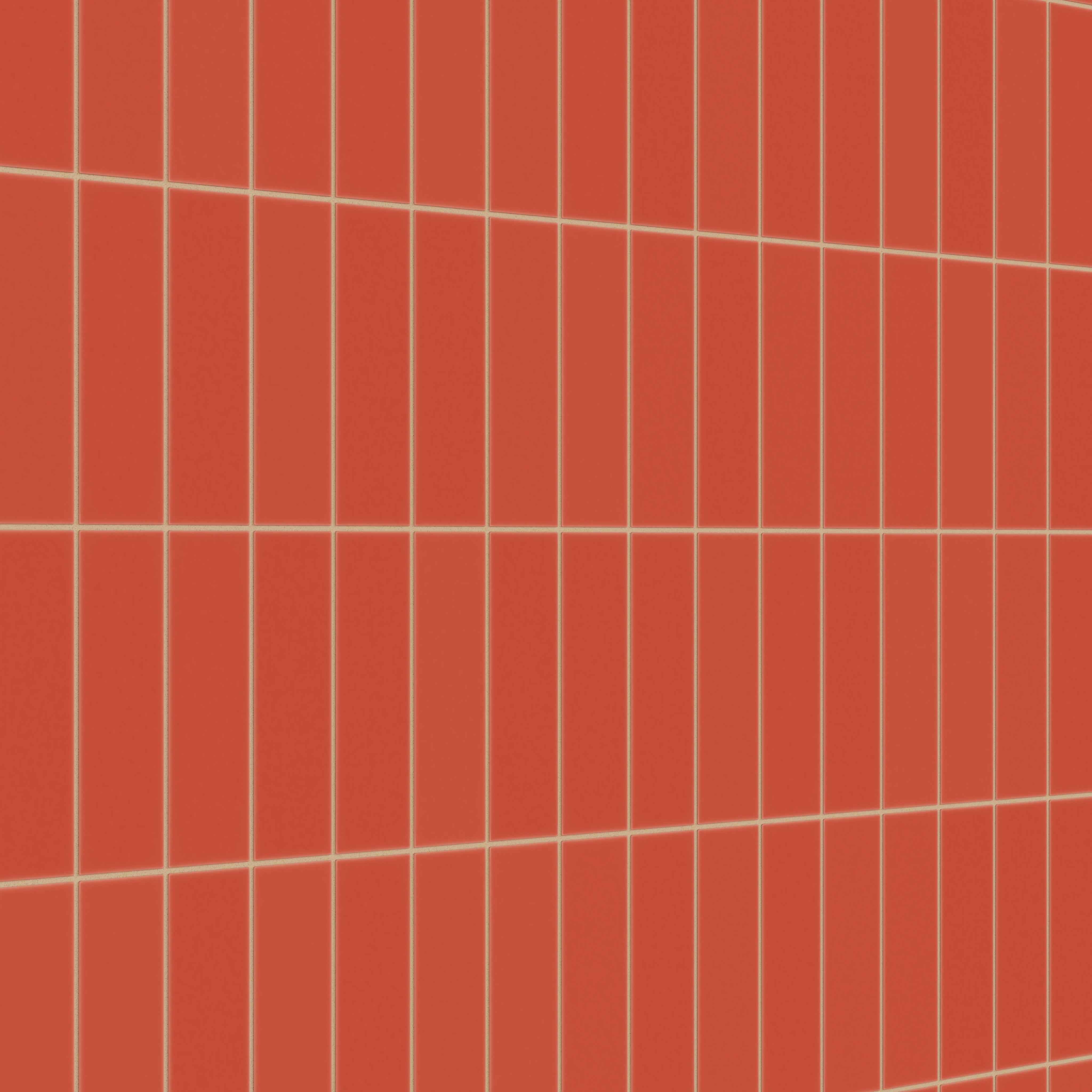 3x9 Natural Press Ceramic Tile in Vermillion Matte