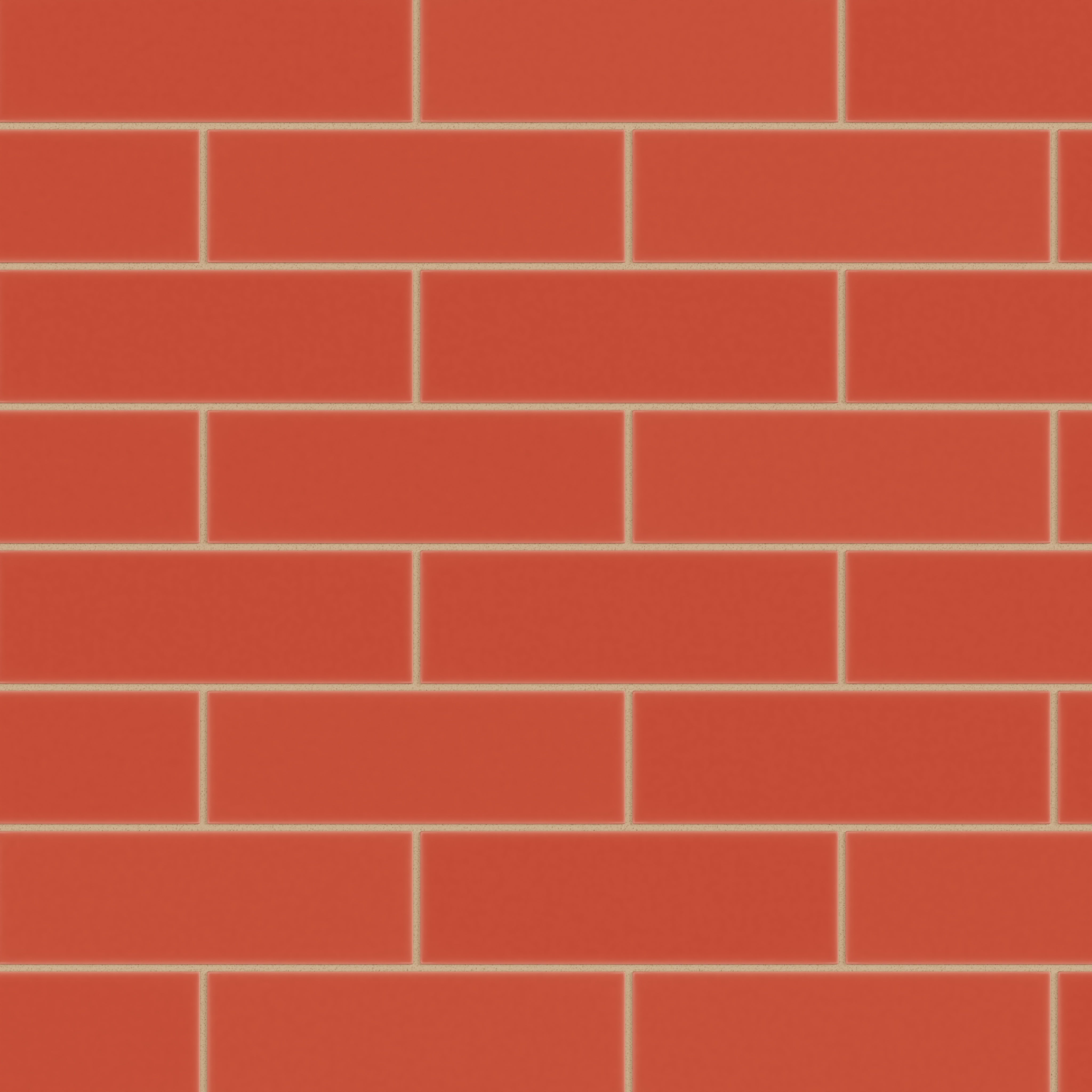 3x9 Natural Press Ceramic Tile in Vermillion Matte