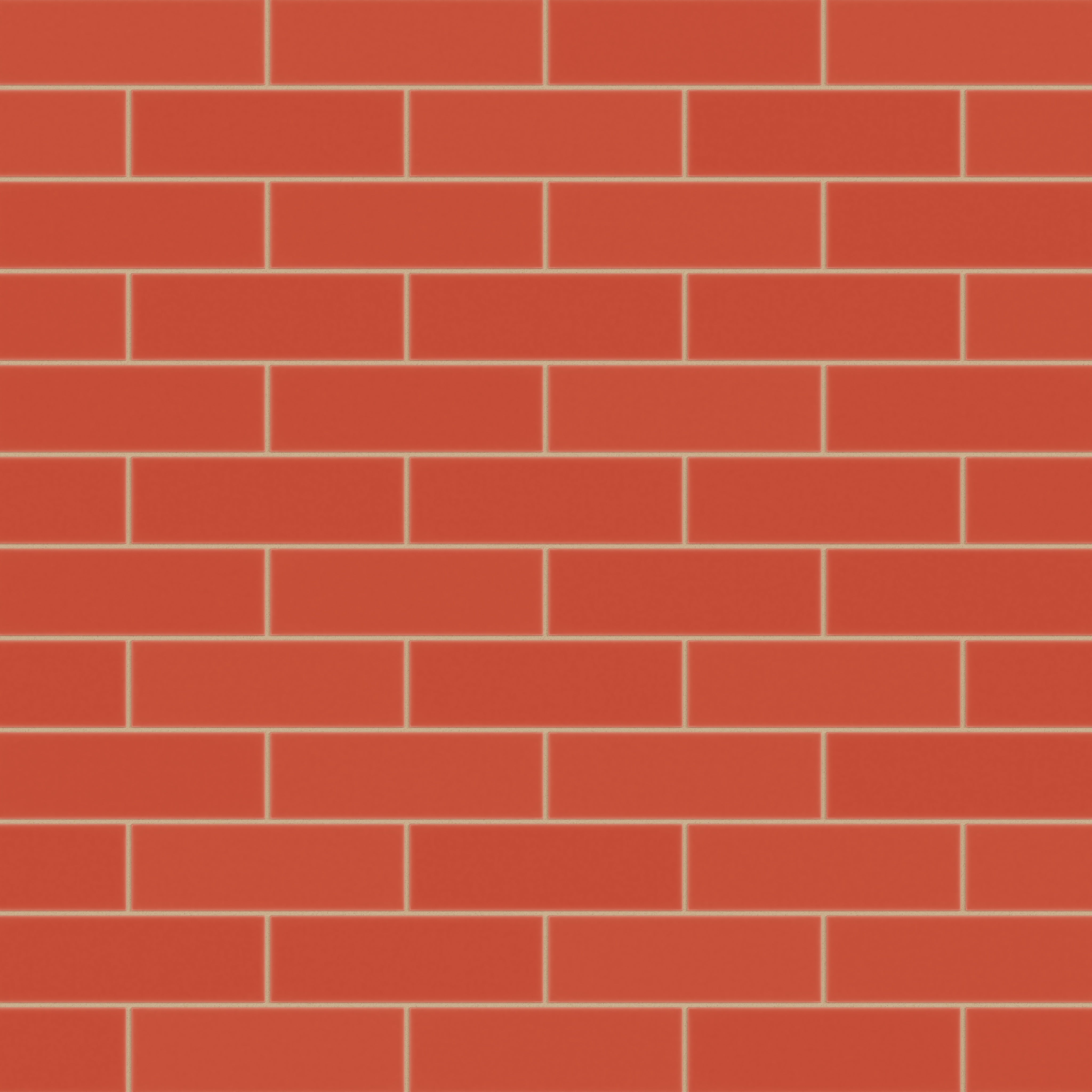 3x9 Natural Press Ceramic Tile in Vermillion Matte