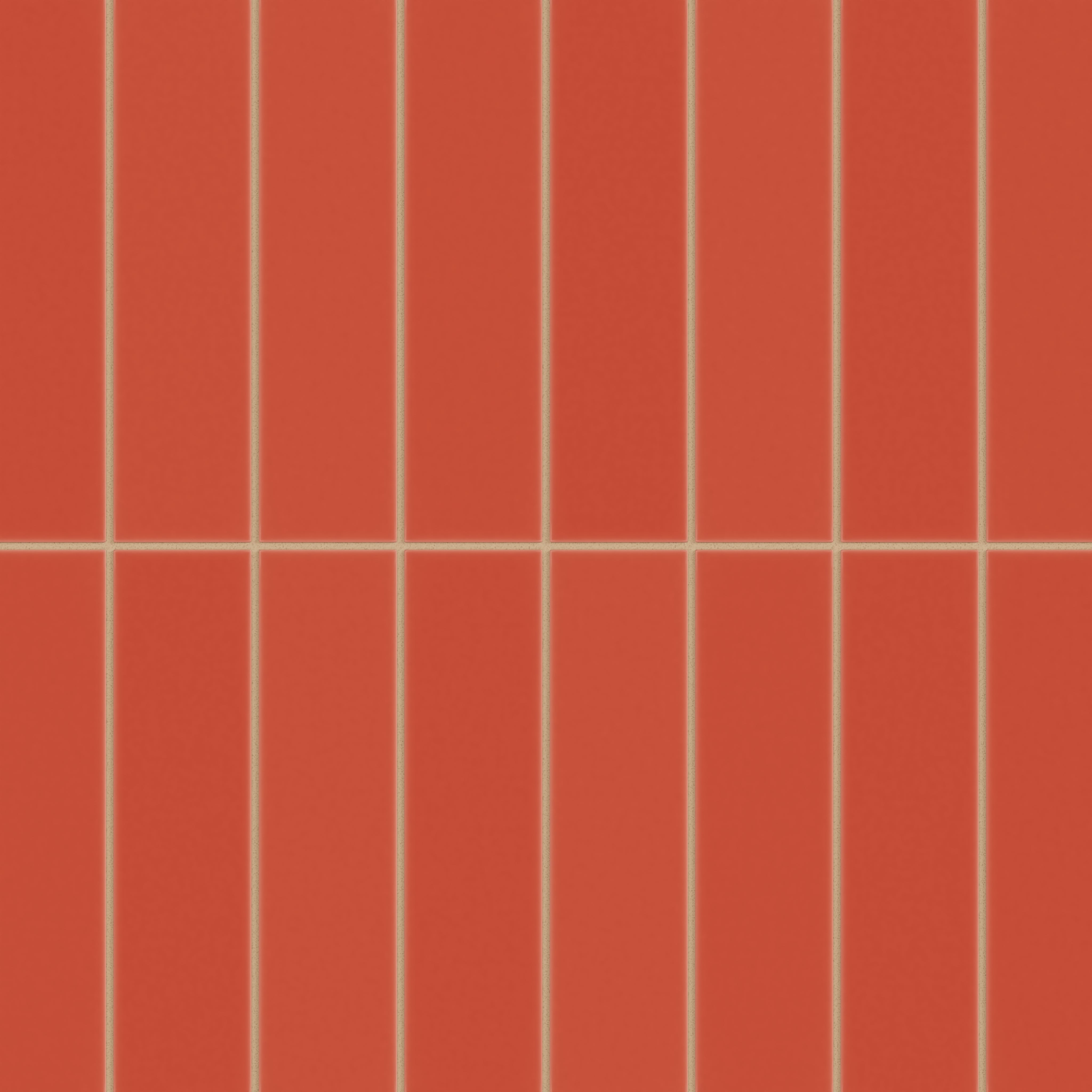 3x12 Natural Press Ceramic Tile in Vermillion Matte