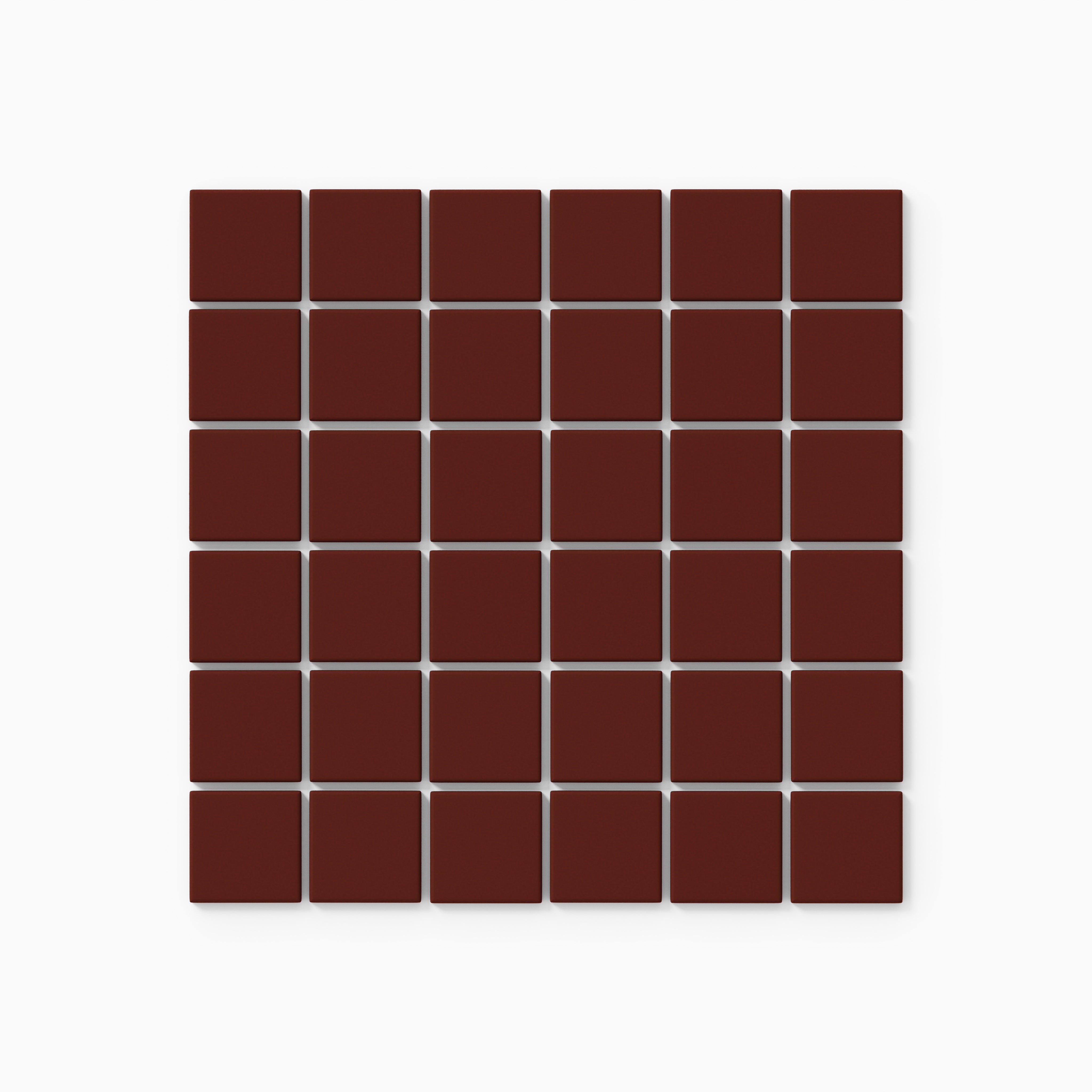 2x2 Straight Set Sheeted Original Ceramic Mosaic Tile in Vintage Leather Matte