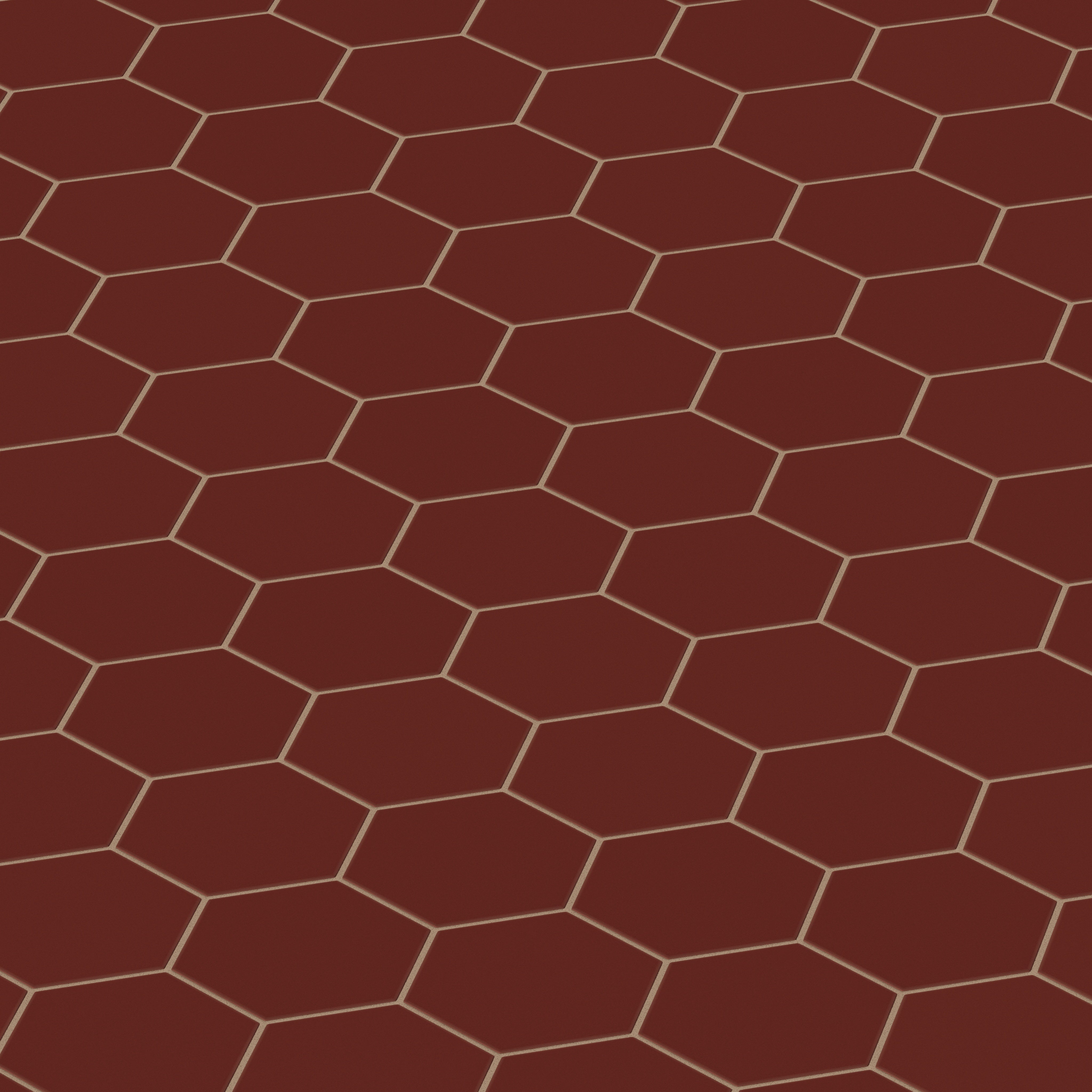 6" Hexagon Original Ceramic Tile in Vintage Leather Matte