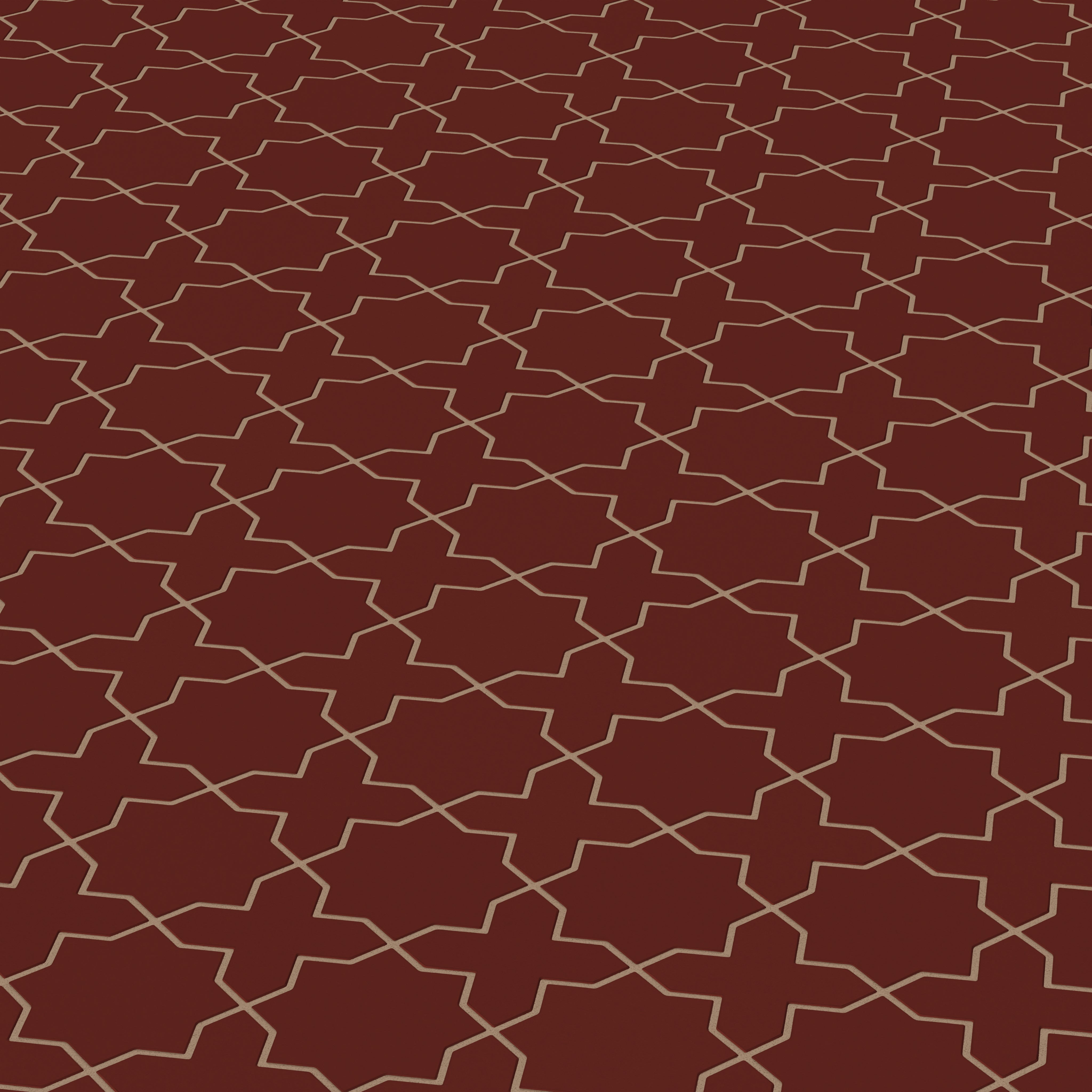 Mini Star & Cross Original Ceramic Tile in Vintage Leather Matte