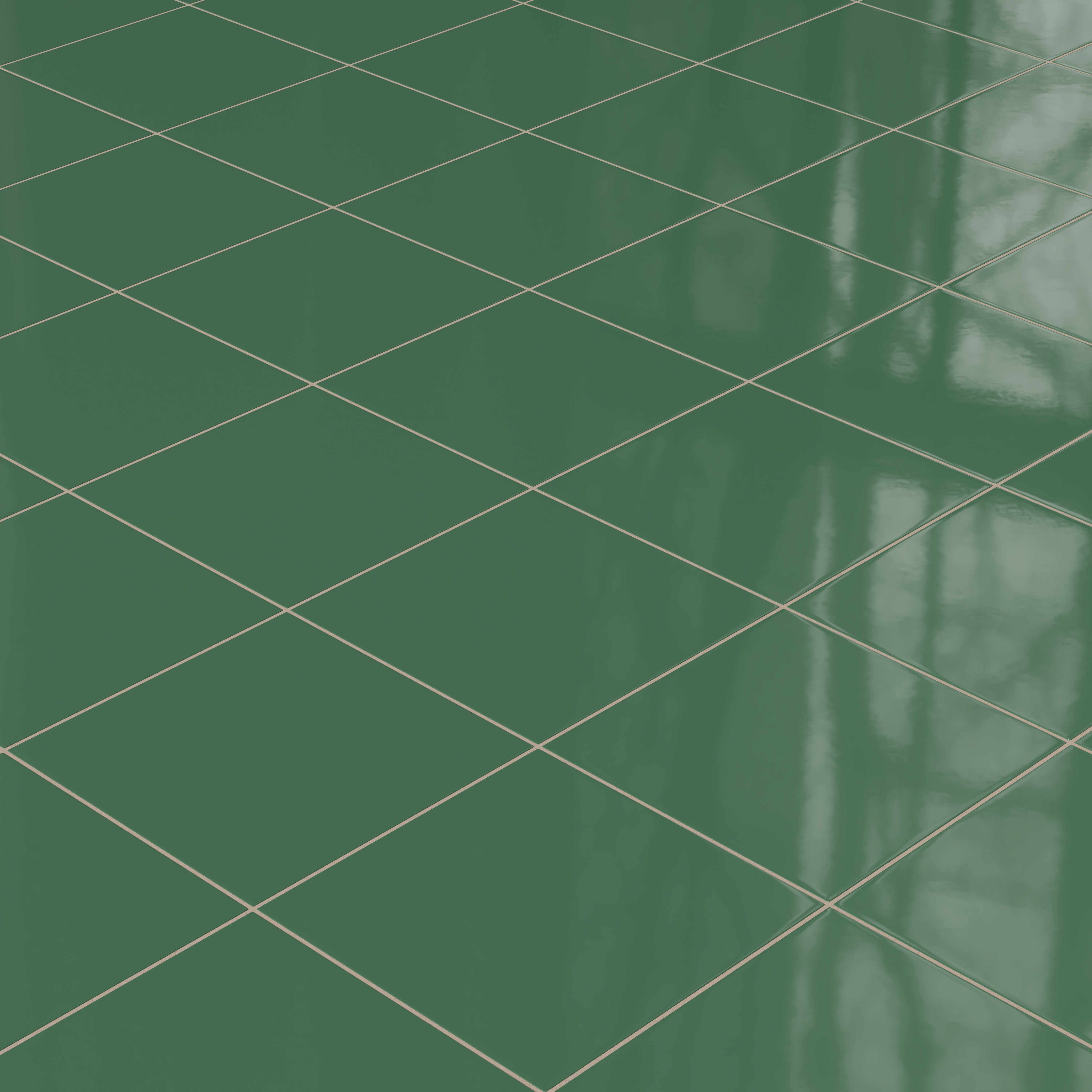 12x12 Natural Press Ceramic Tile in Viridian Gloss