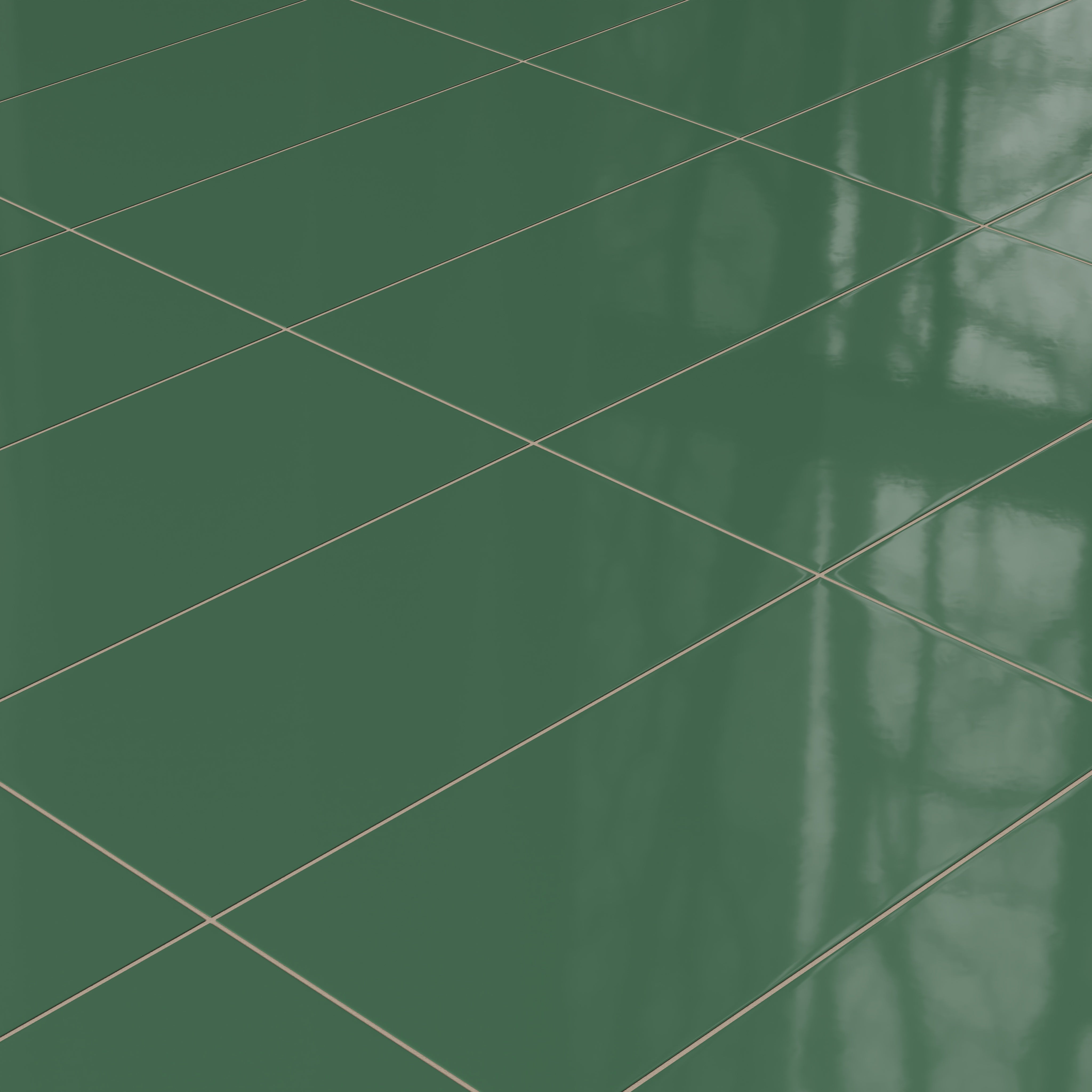 12x24 Natural Press Ceramic Tile in Viridian Gloss