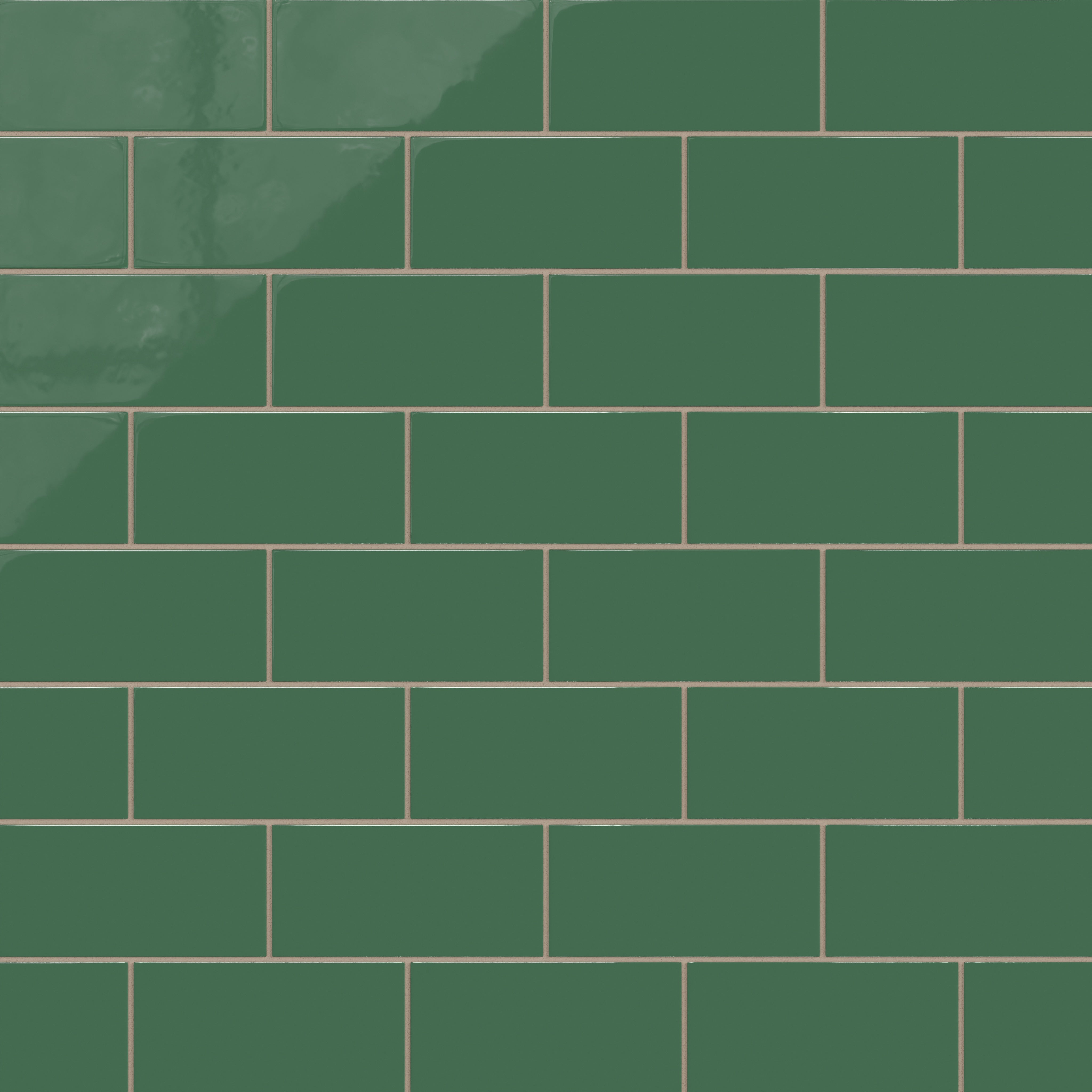 4x8 Natural Press Ceramic Tile in Viridian Gloss