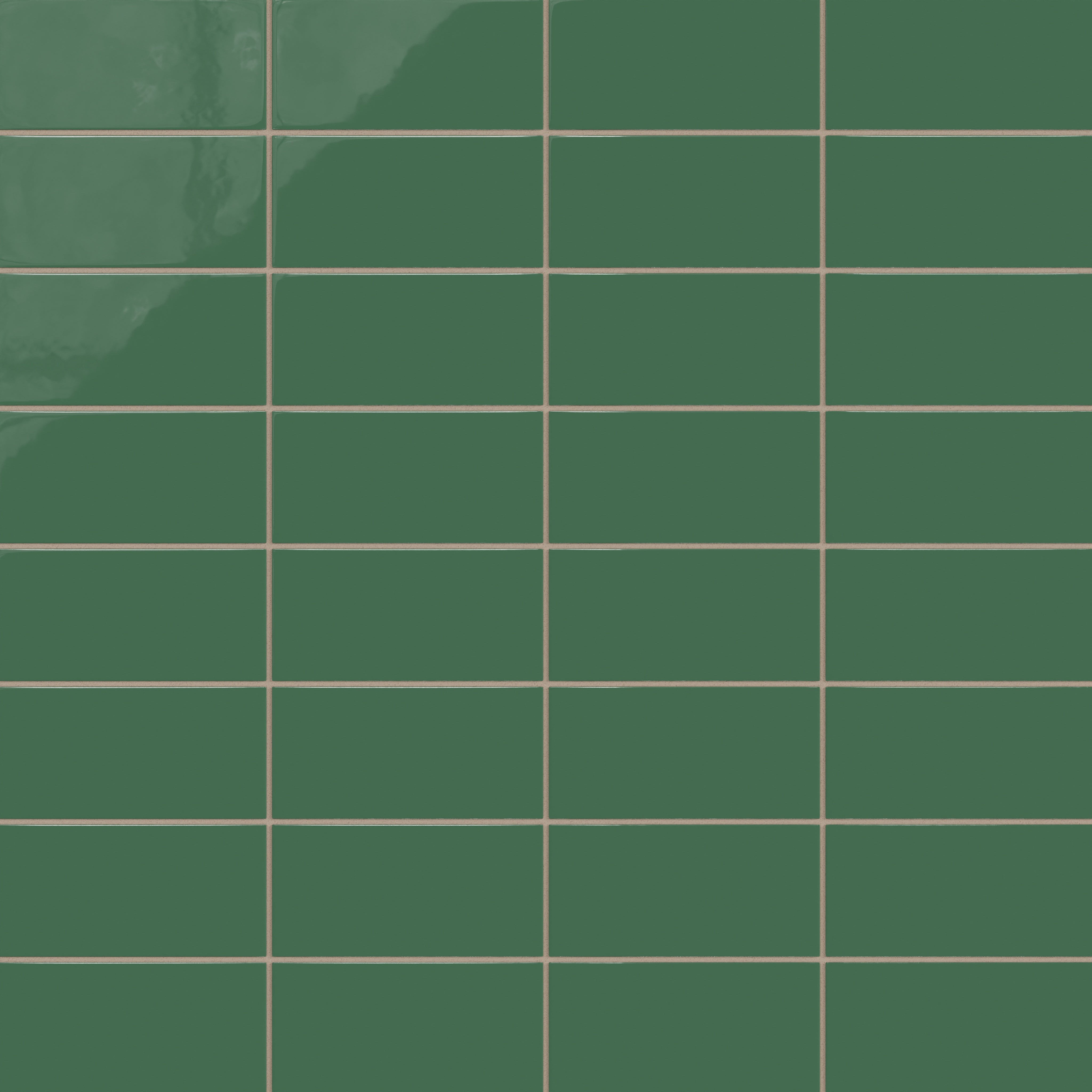 4x8 Natural Press Ceramic Tile in Viridian Gloss