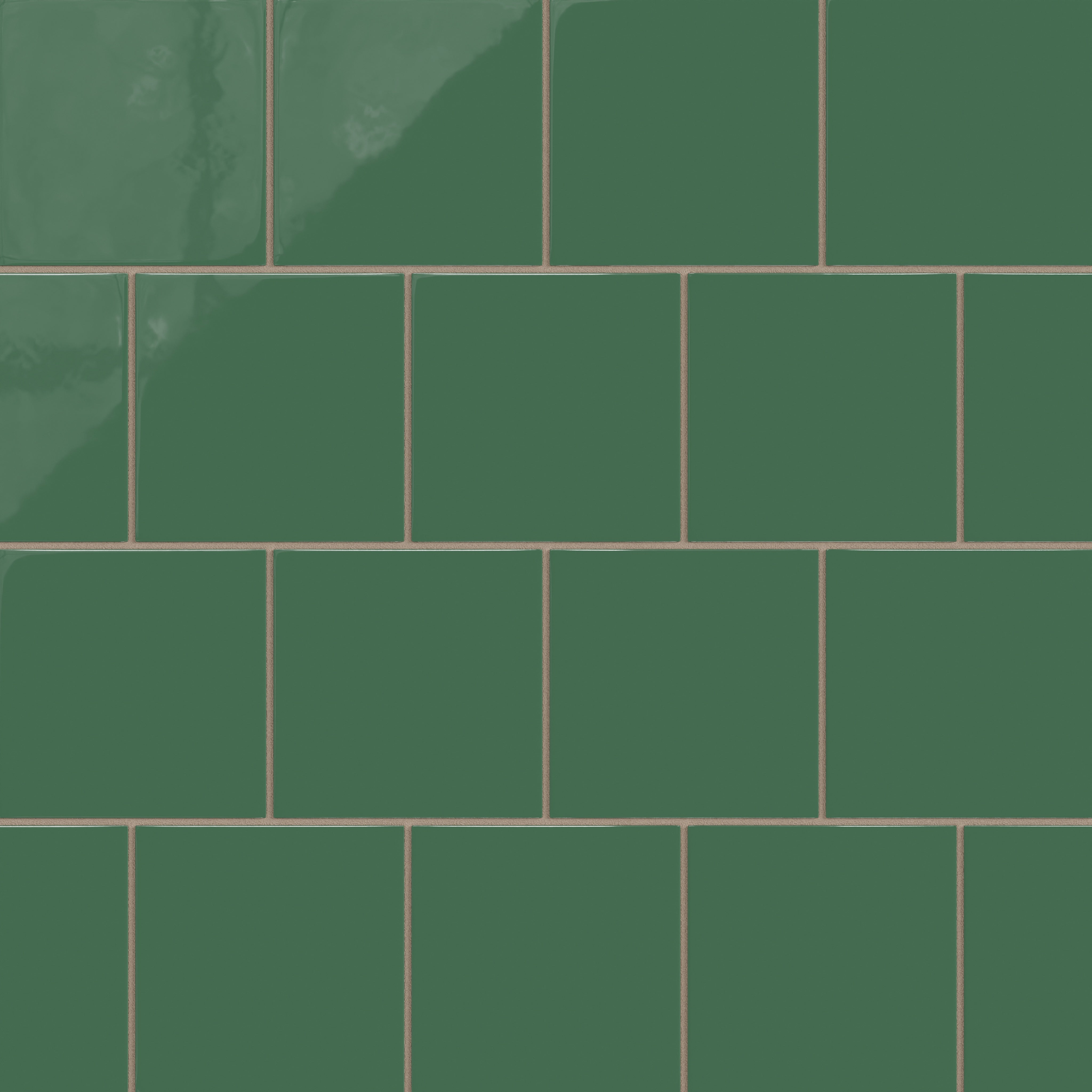 6x6 Natural Press Ceramic Tile in Viridian Gloss