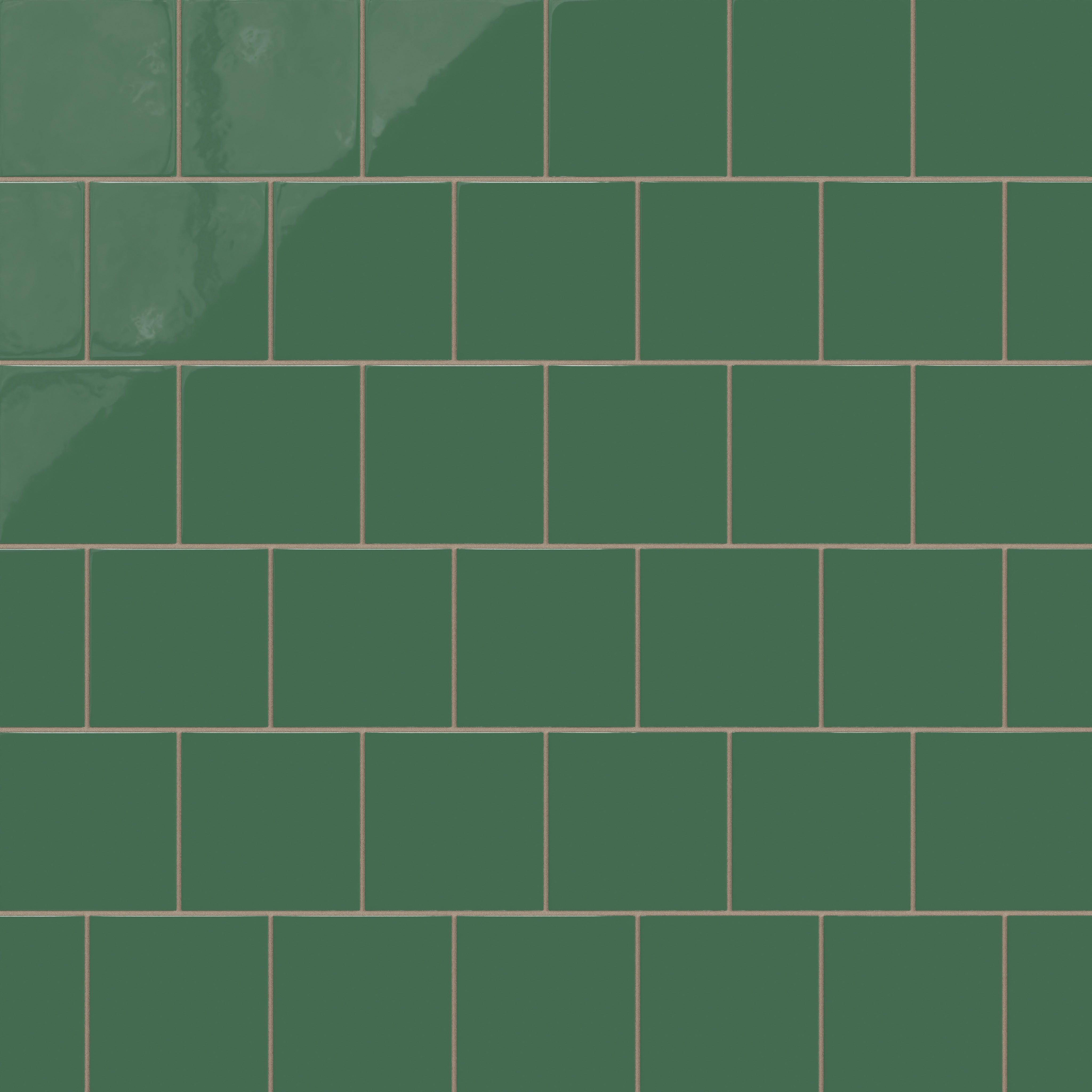 6x6 Natural Press Ceramic Tile in Viridian Gloss