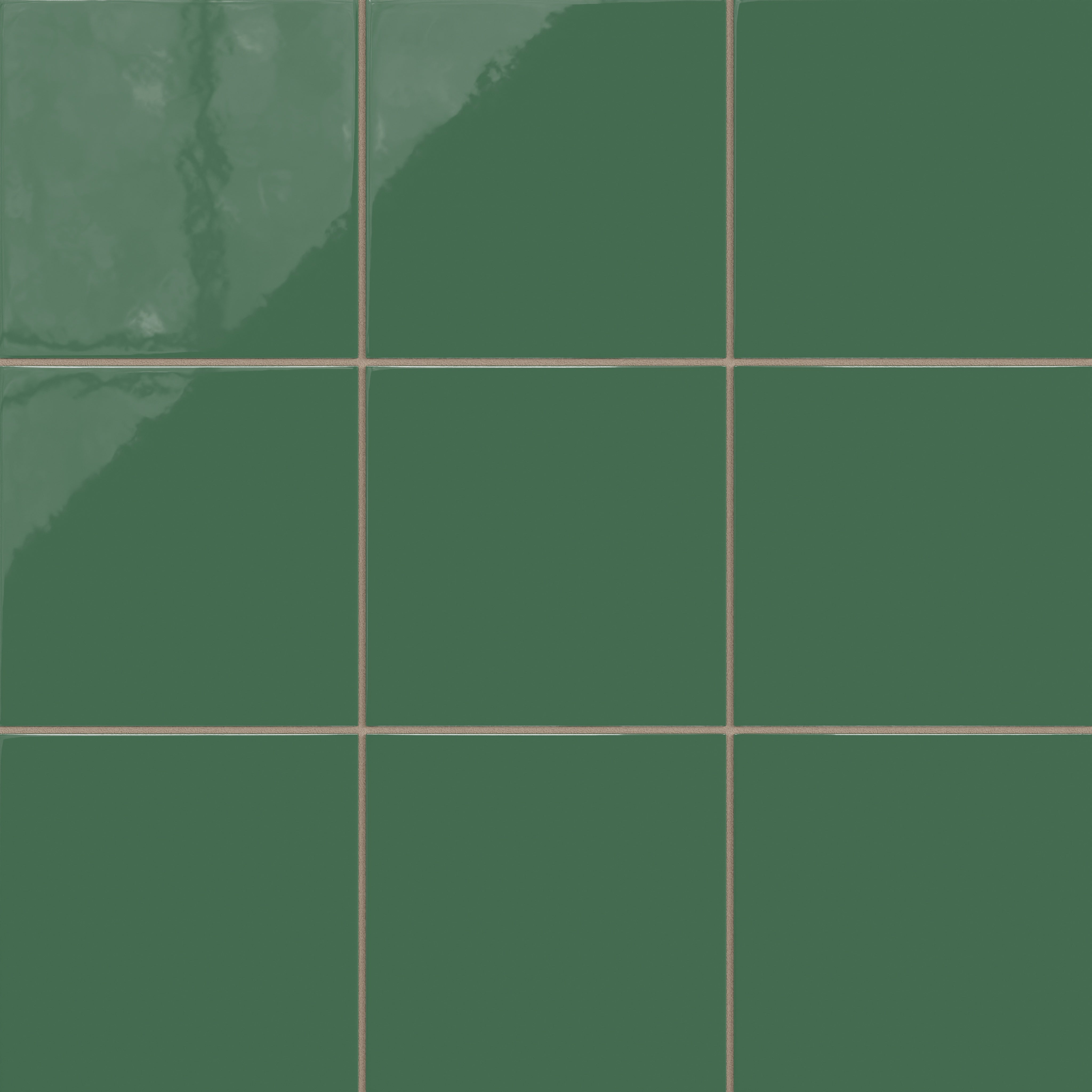 8x8 Natural Press Ceramic Tile in Viridian Gloss