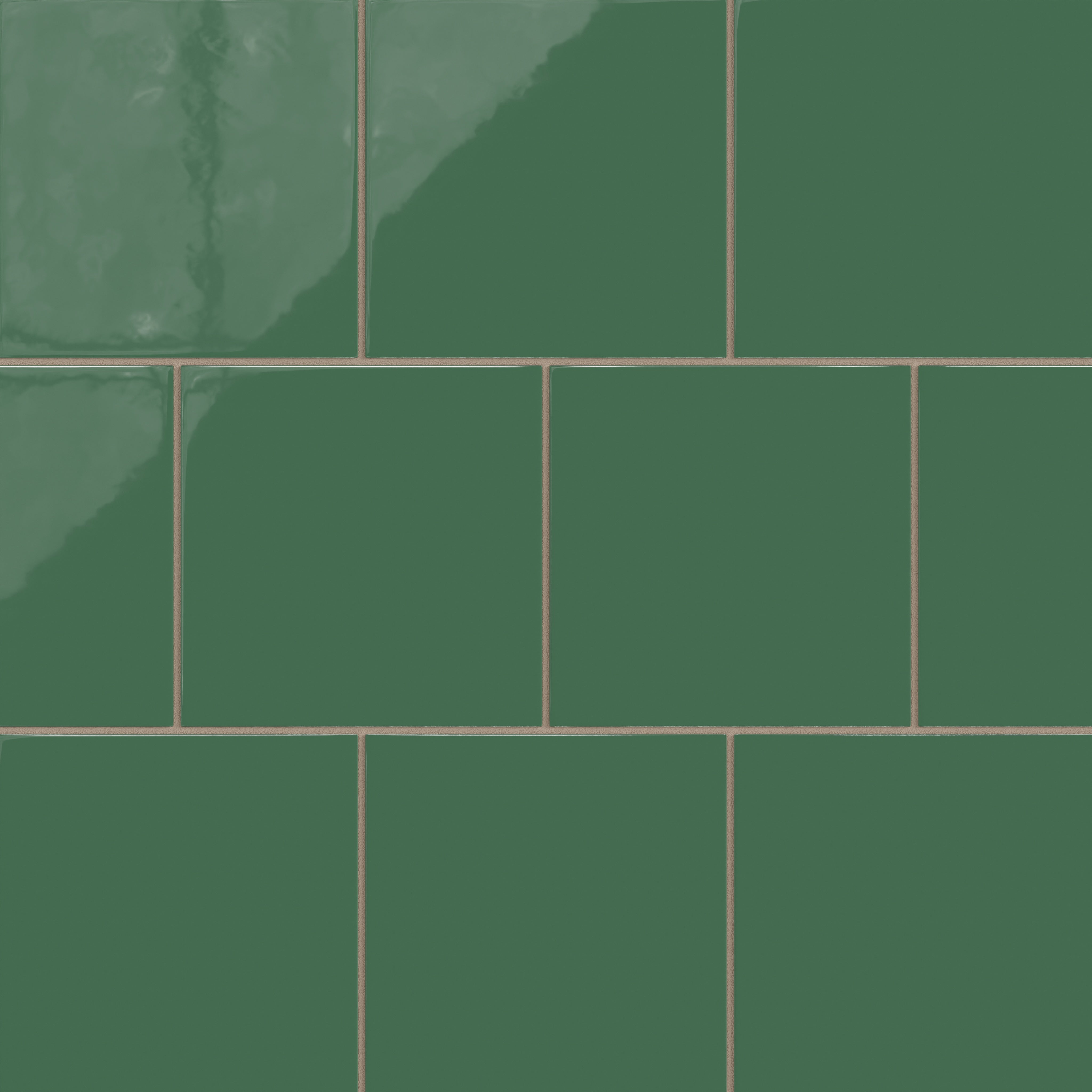 8x8 Natural Press Ceramic Tile in Viridian Gloss