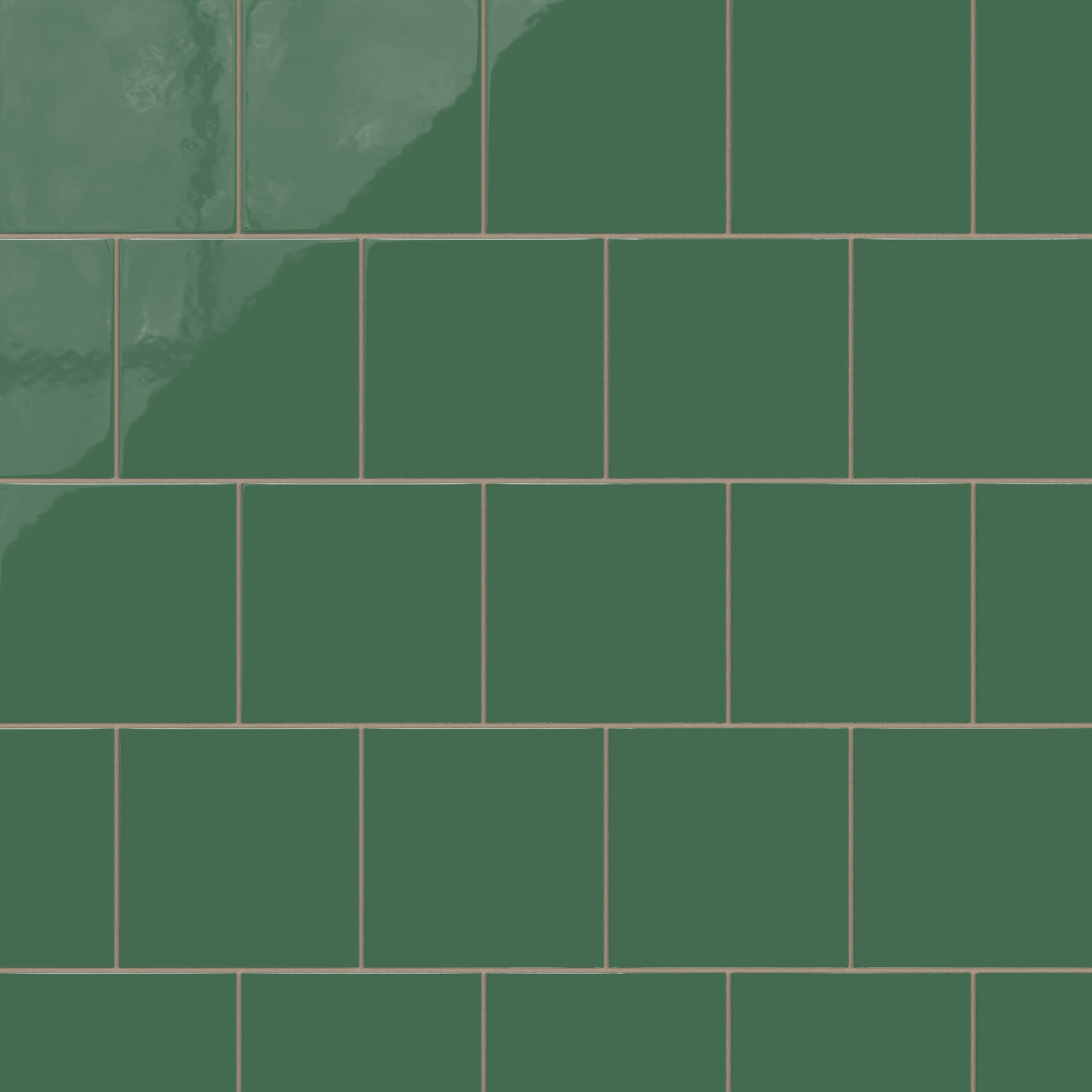 8x8 Natural Press Ceramic Tile in Viridian Gloss