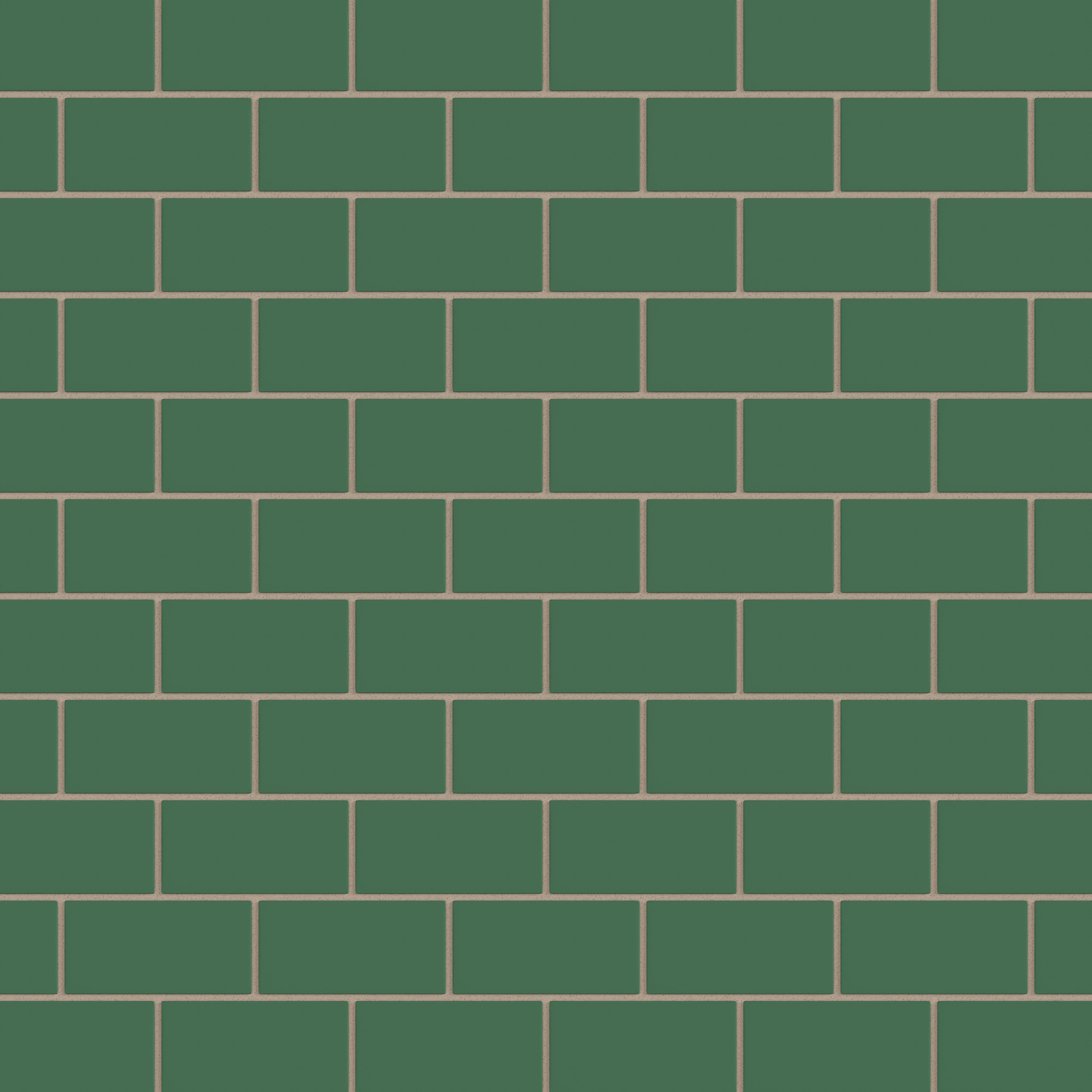 2x4 Half Offset Sheeted Natural Press Ceramic Mosaic Tile in Viridian Matte