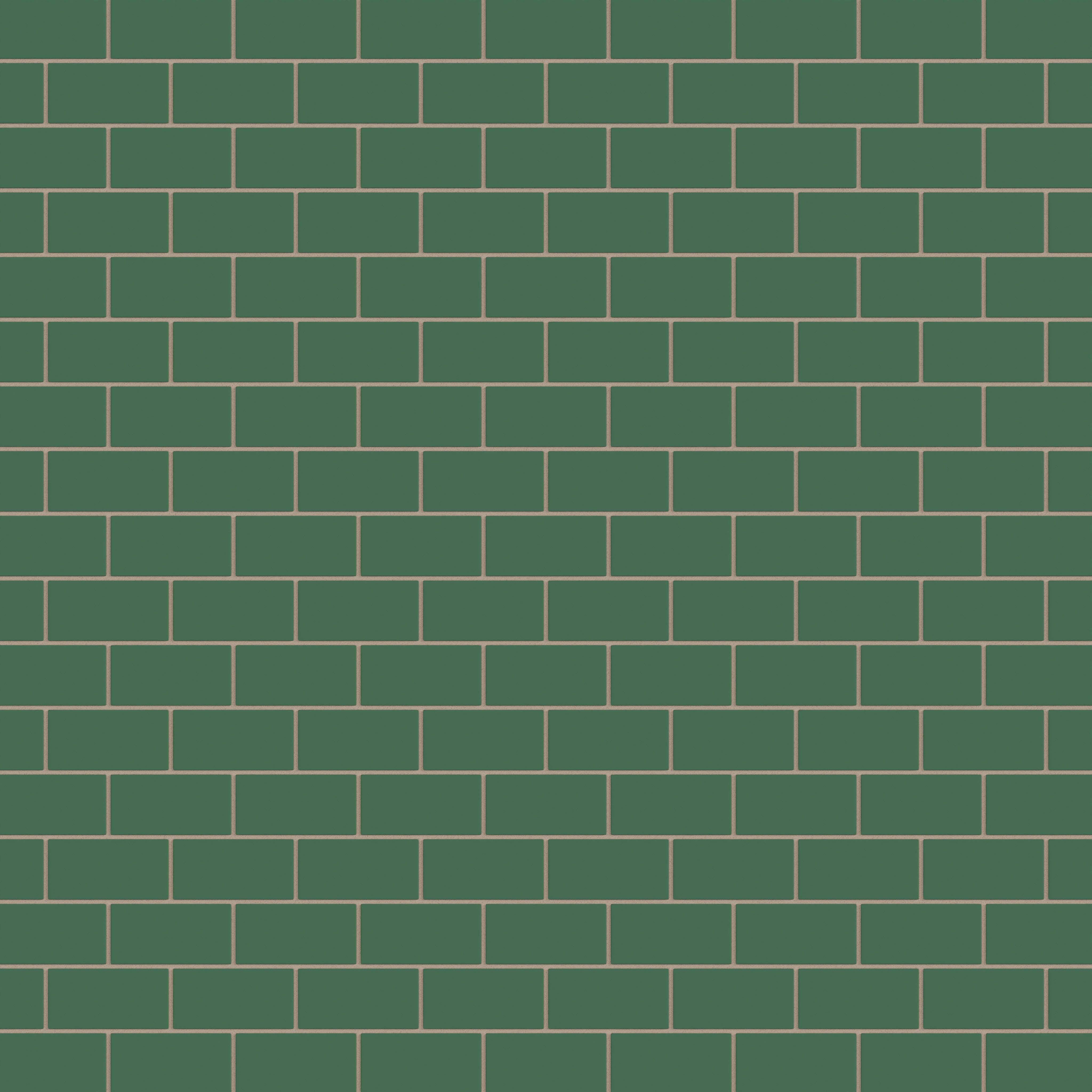 2x4 Half Offset Sheeted Natural Press Ceramic Mosaic Tile in Viridian Matte