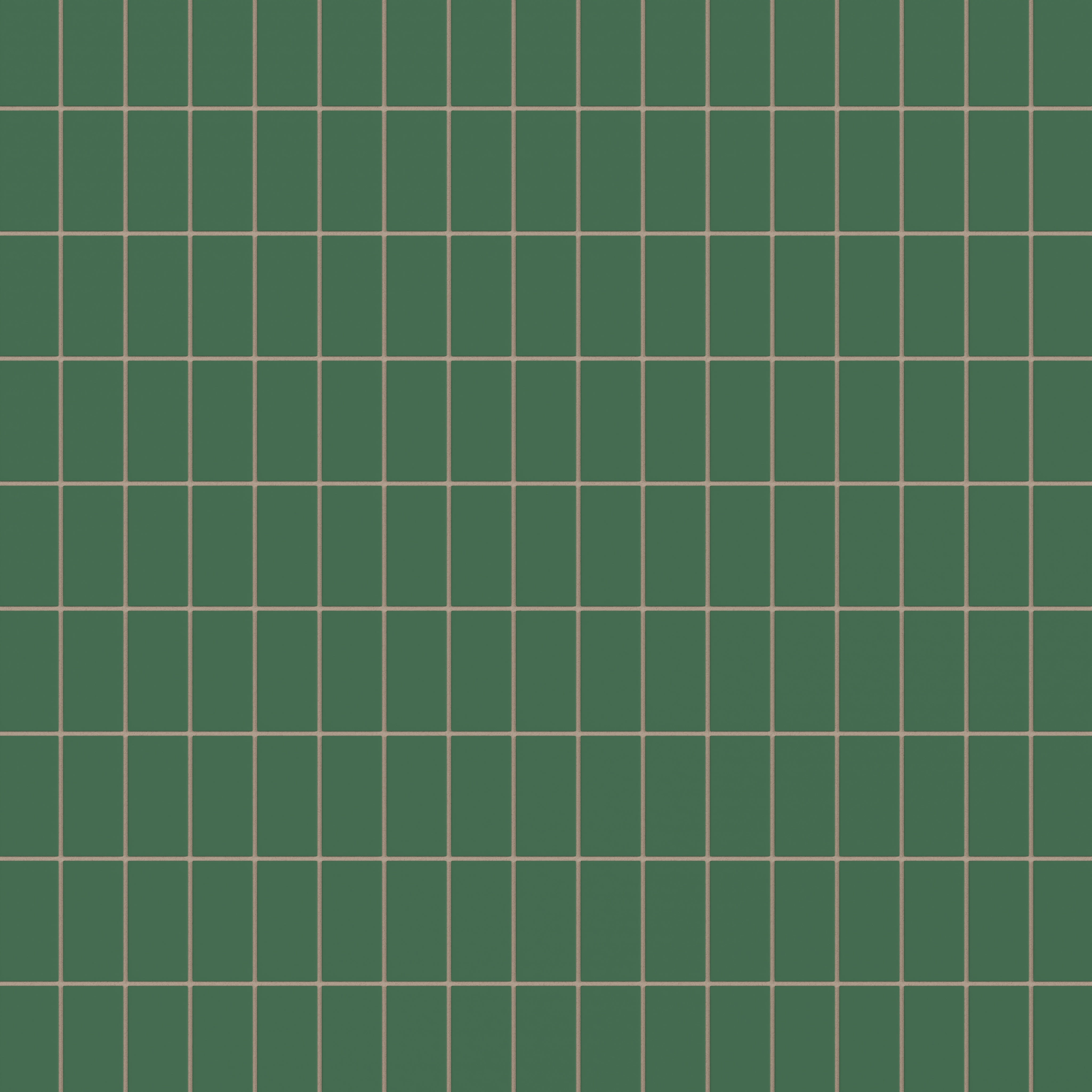 2x4 Straight Set Sheeted Natural Press Ceramic Mosaic Tile in Viridian Matte