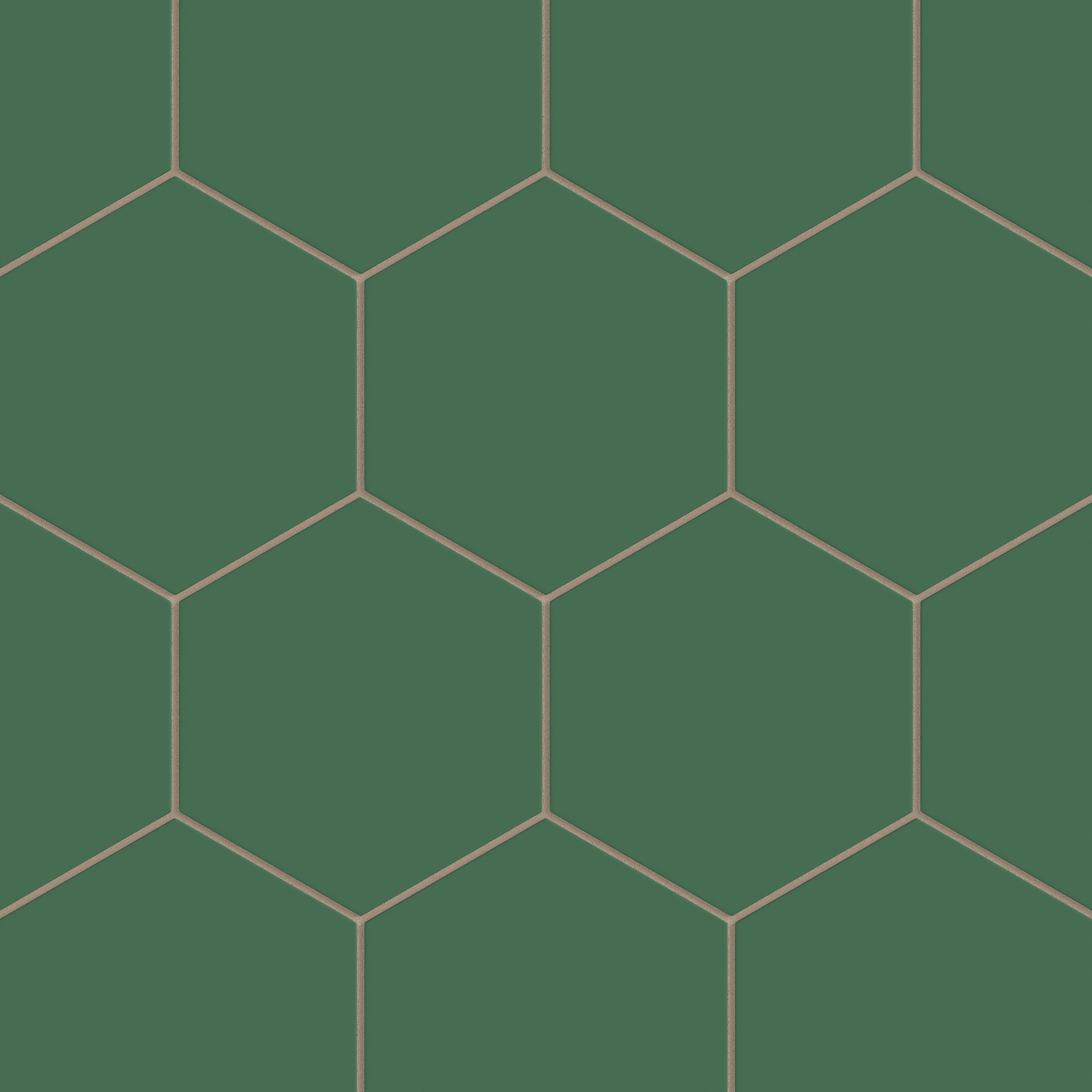 8" Hexagon Natural Press Ceramic Tile in Viridian Matte