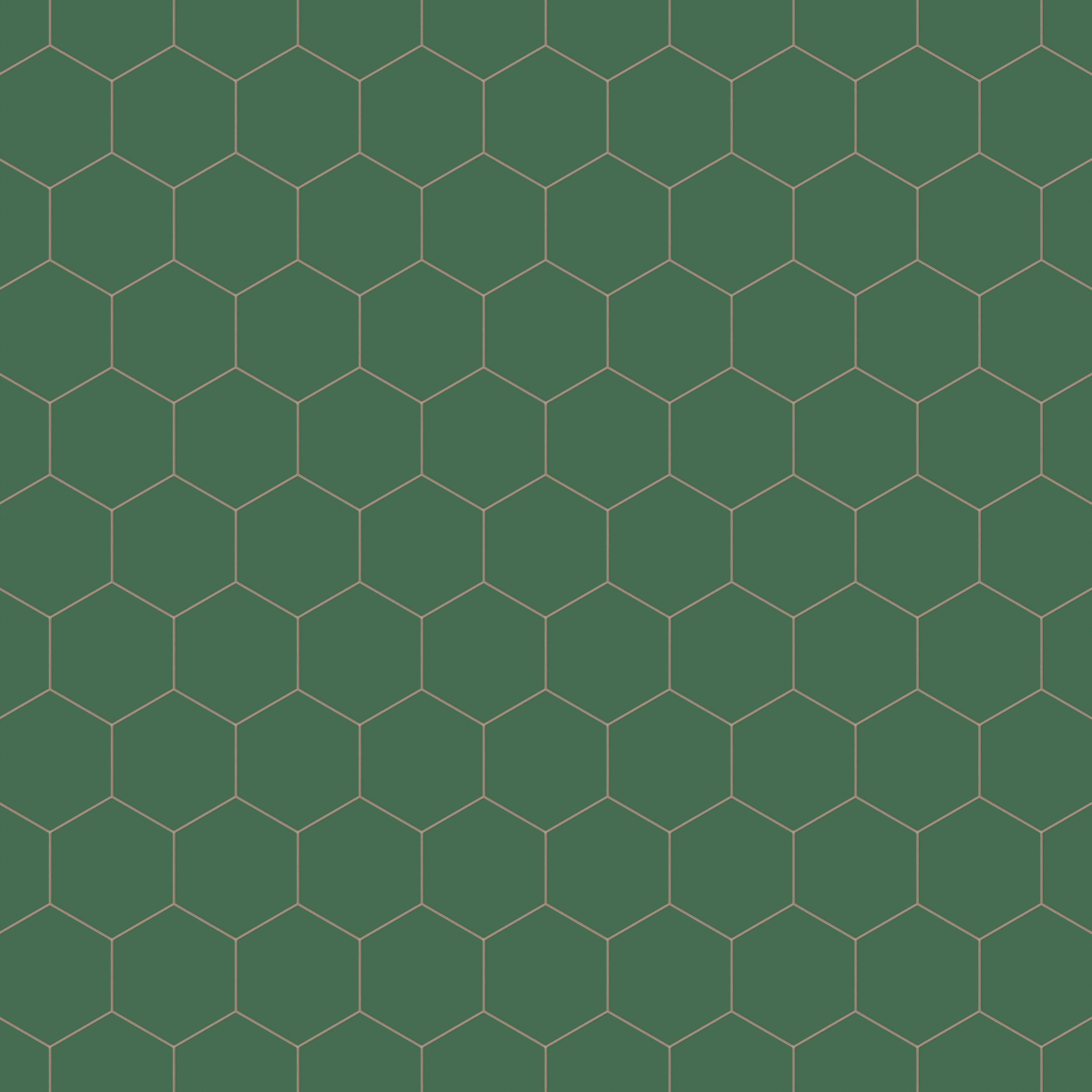 8" Hexagon Natural Press Ceramic Tile in Viridian Matte