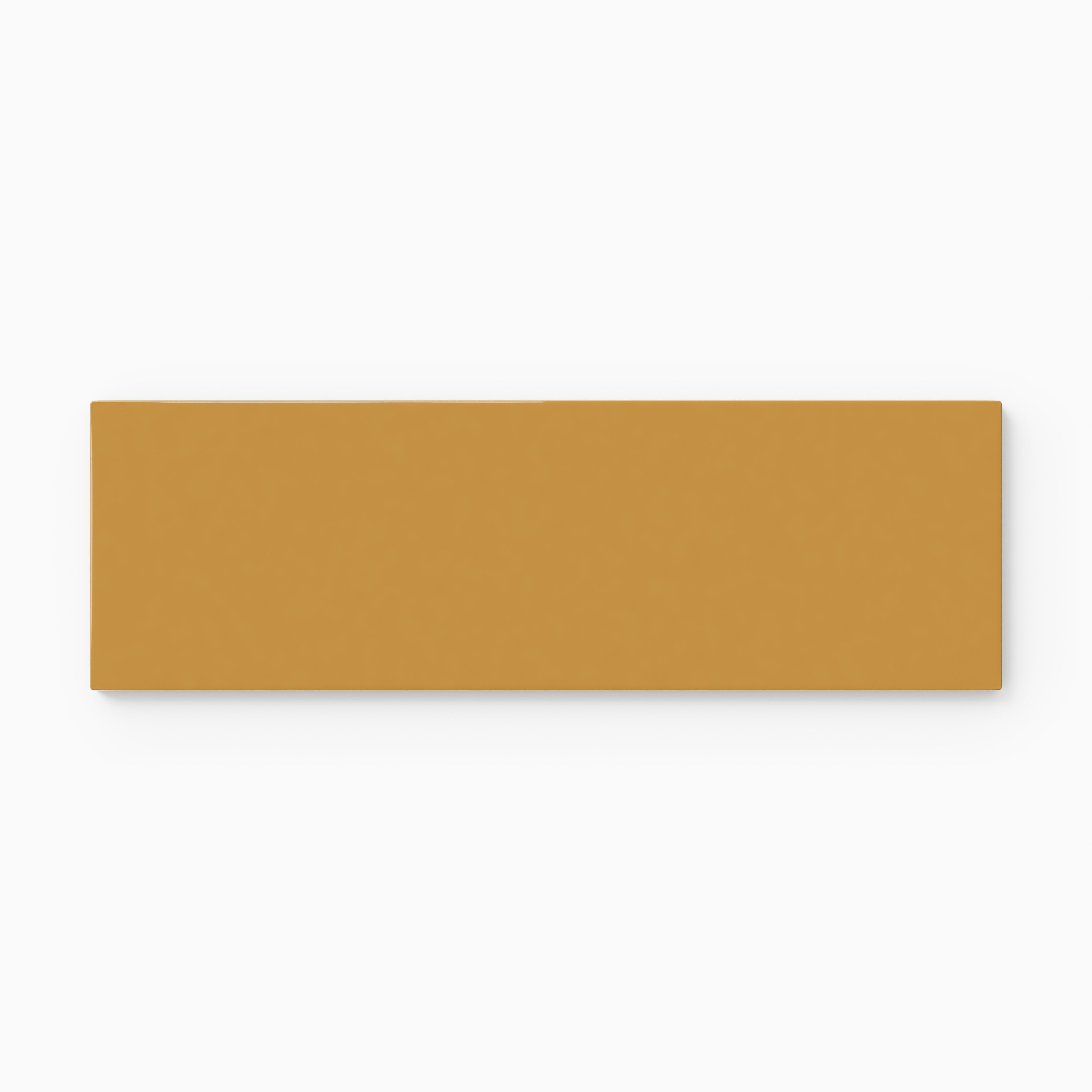 3x9 Natural Press Ceramic Tile in Yellow Ochre Gloss