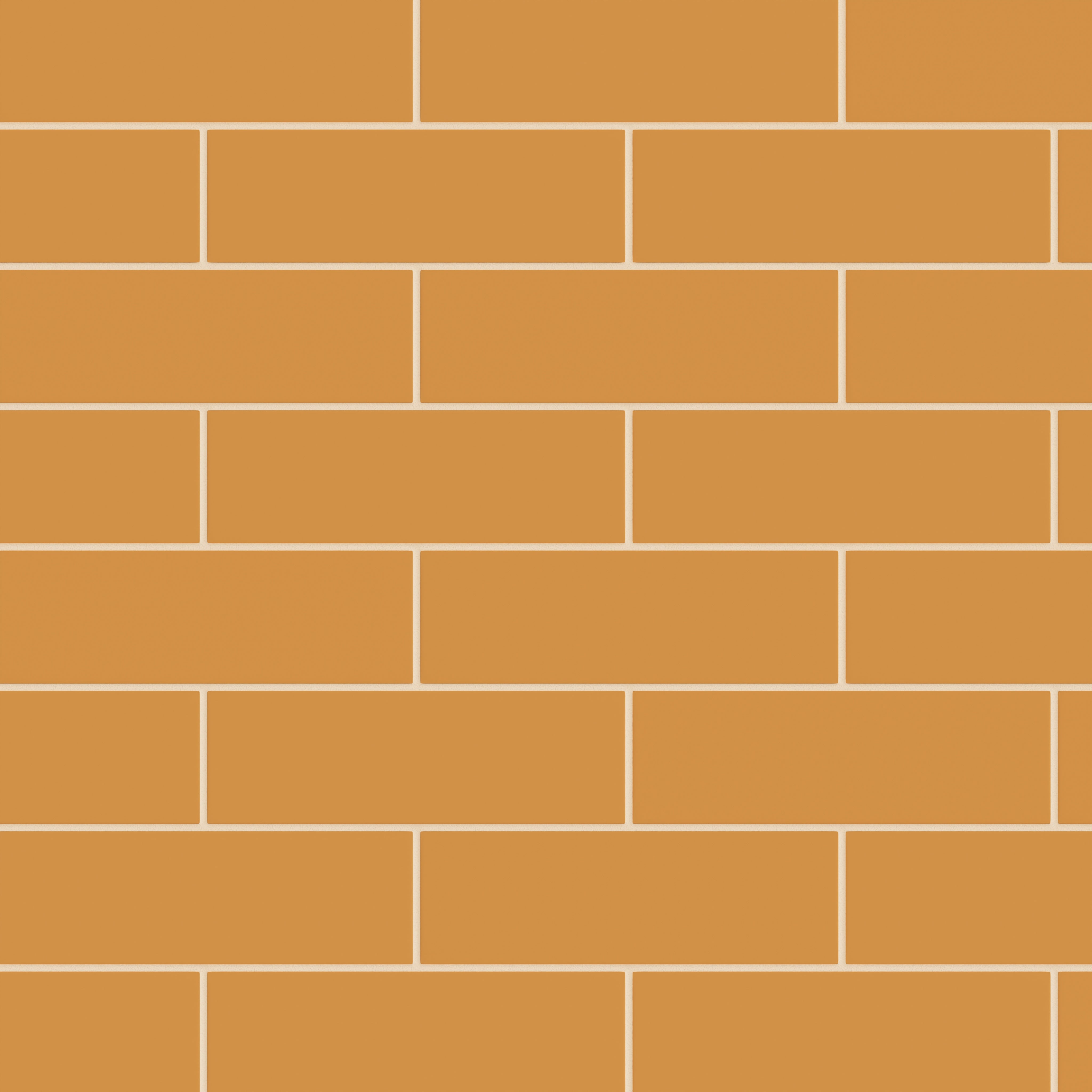 3x9 Natural Press Ceramic Tile in Yellow Ochre Matte