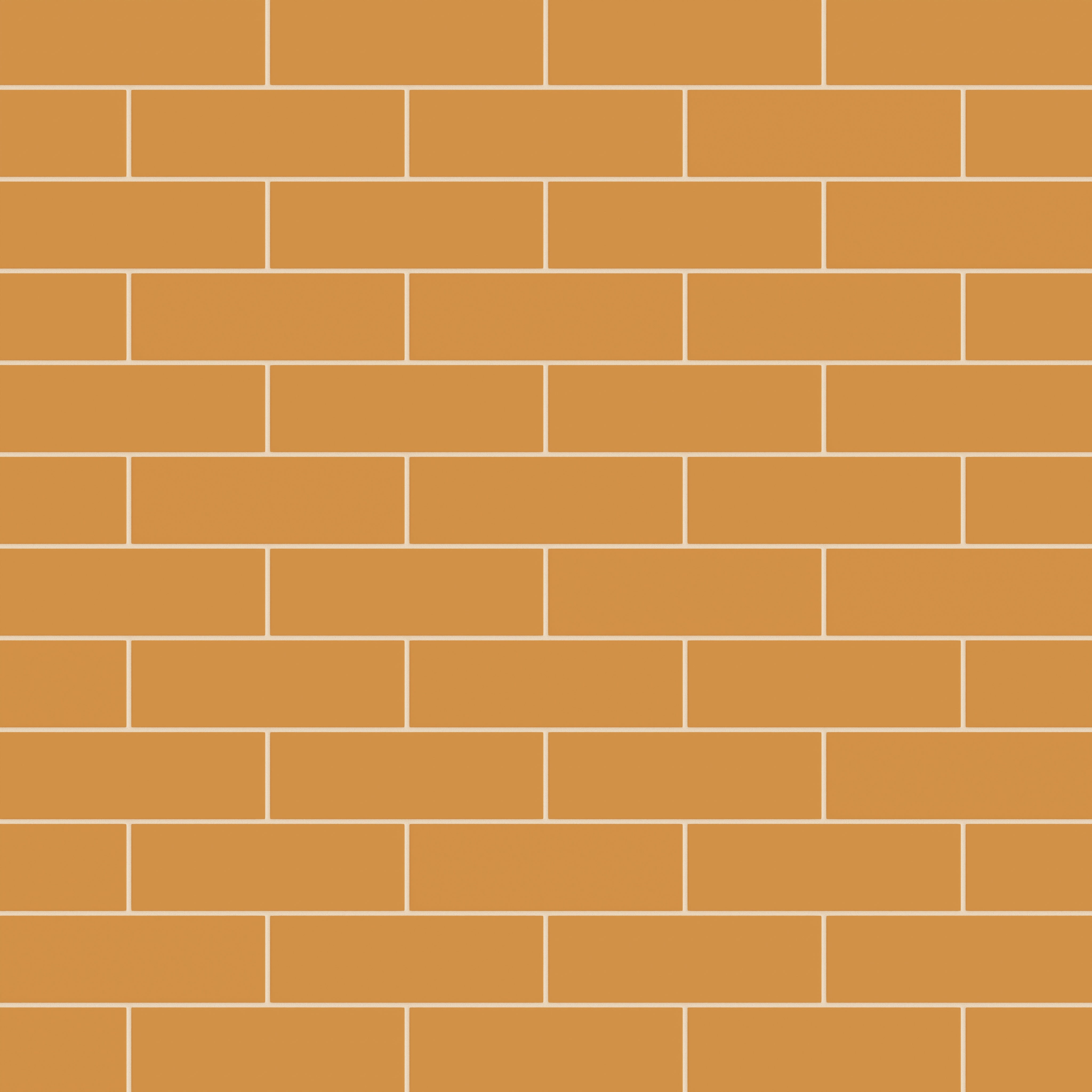 3x9 Natural Press Ceramic Tile in Yellow Ochre Matte